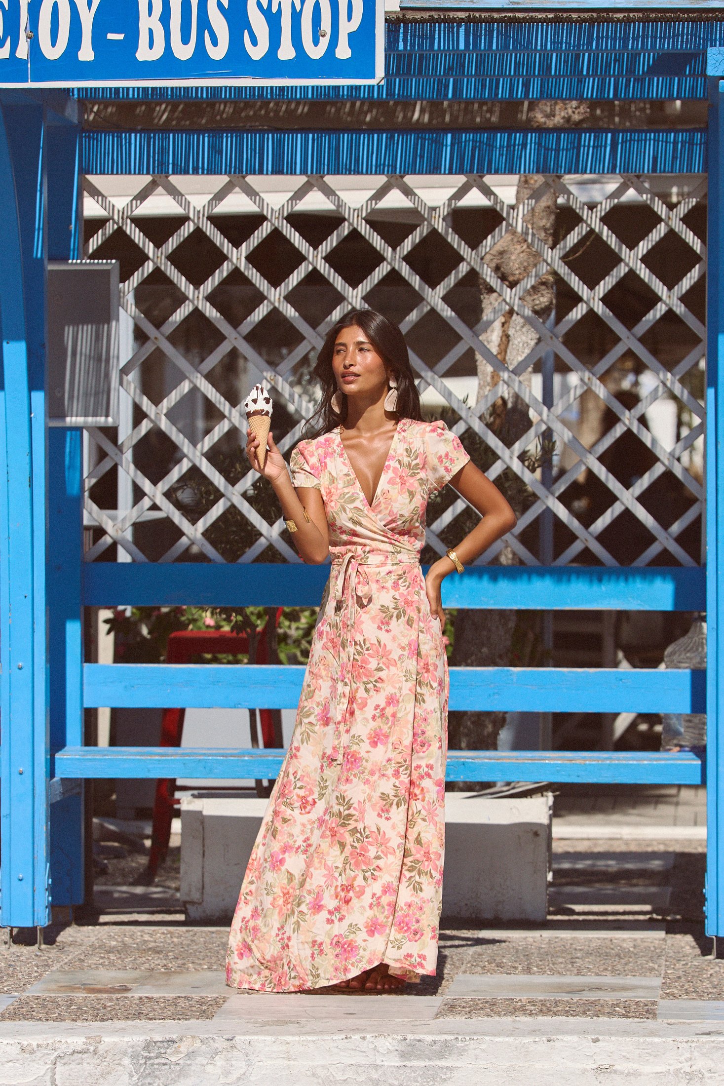 Alexa Maxi Wrap Dress | Azaelia — thumbnail 4