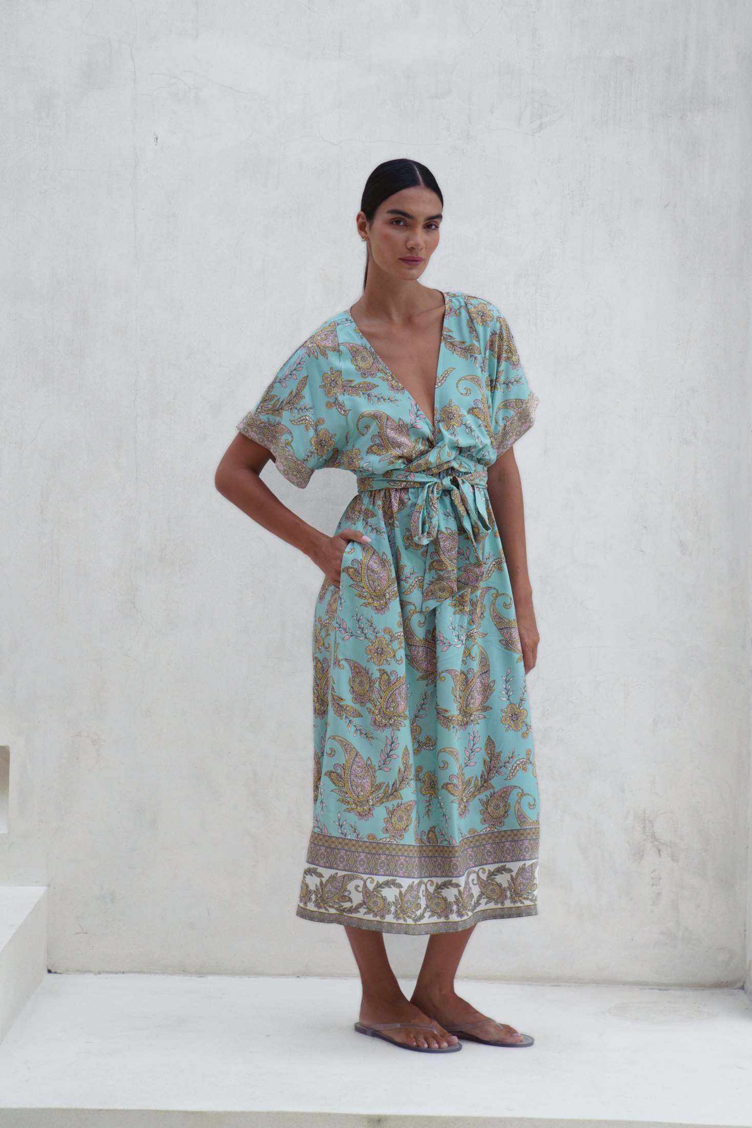 Melody Midi Dress | Amalfi Paisley — thumbnail 9