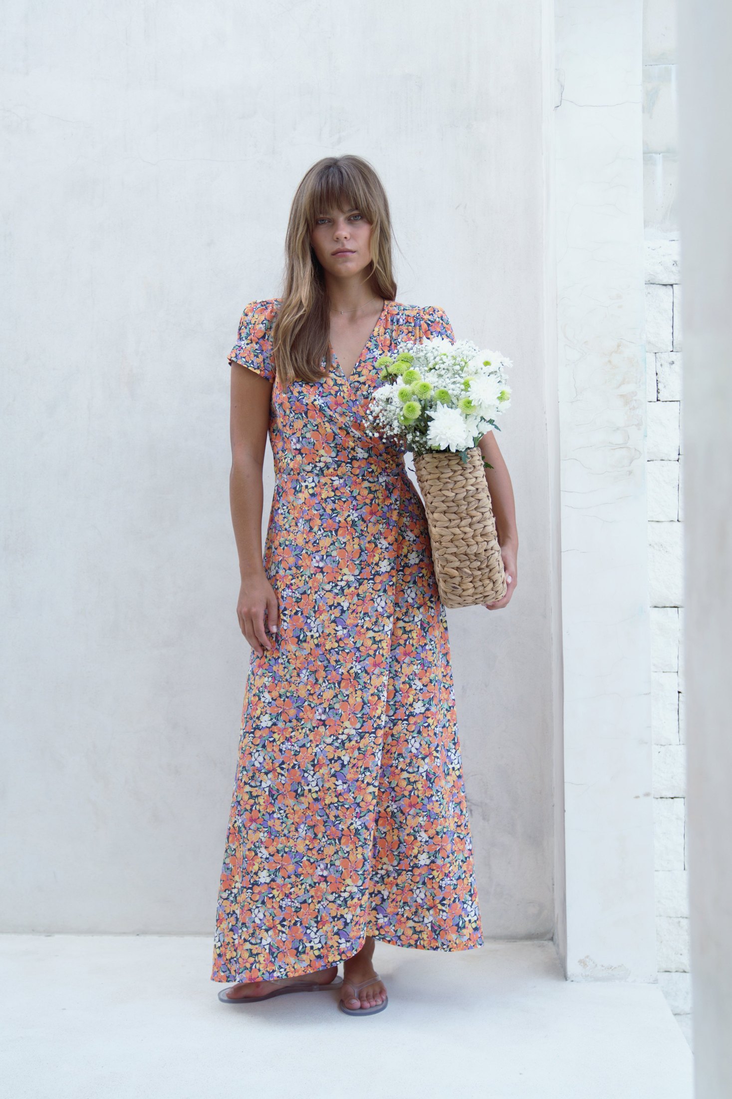 Alexa Maxi Wrap Dress | Wildflower — thumbnail 2