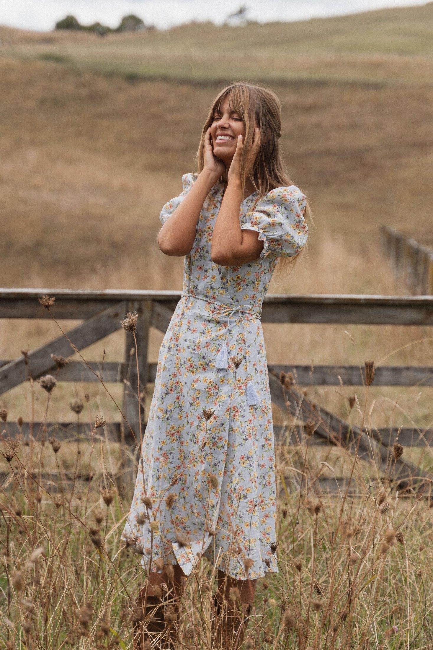 Alice Midi Wrap Dress | Spring Bouquet — thumbnail 6
