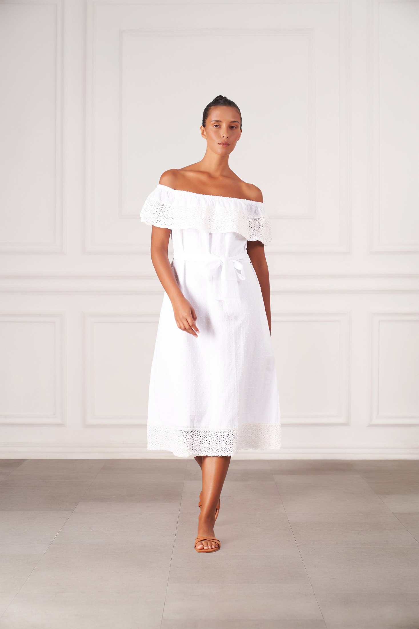 Lily Midi Dress | White — thumbnail 2