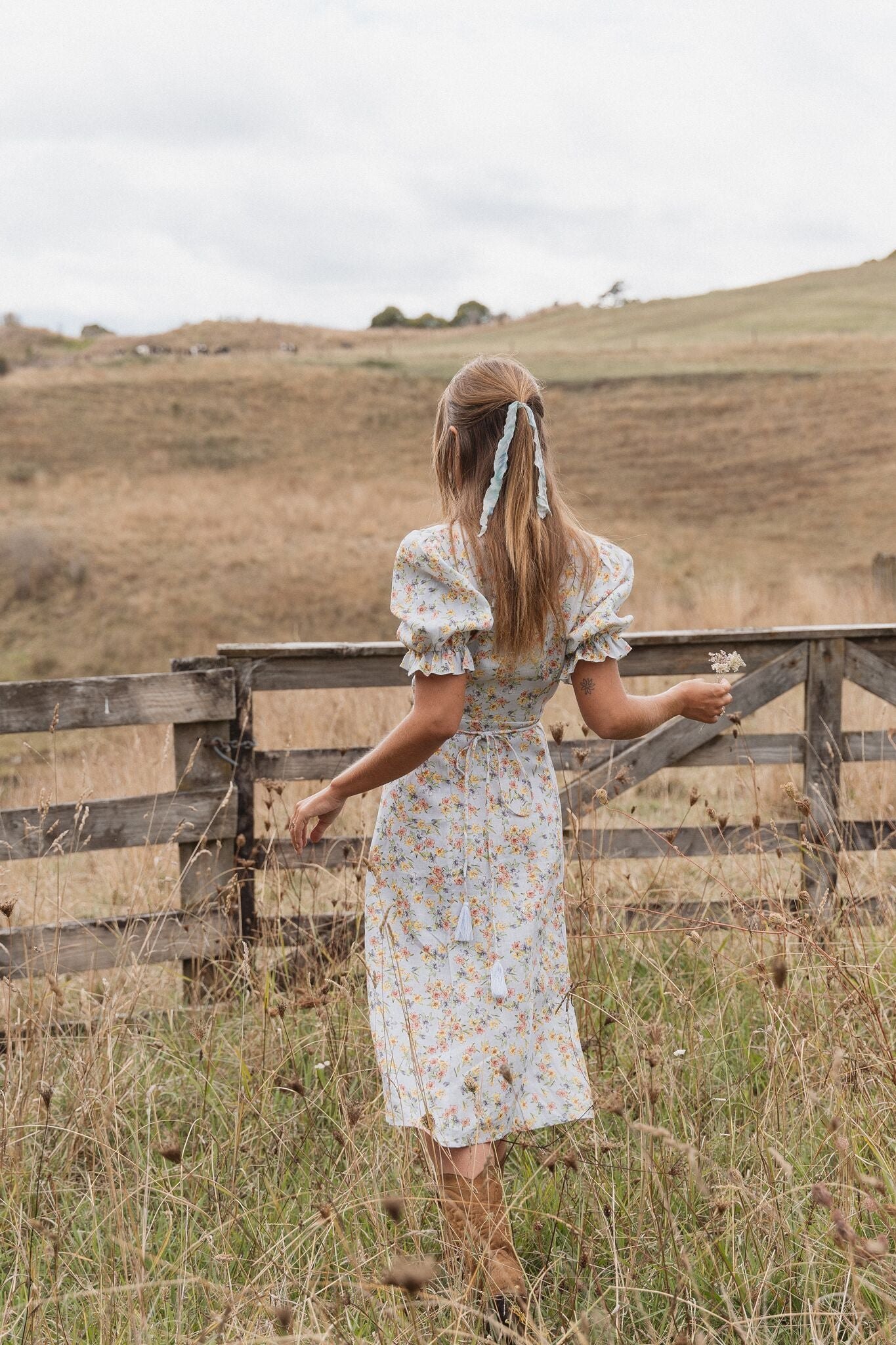 Alice Midi Wrap Dress | Spring Bouquet — thumbnail 14
