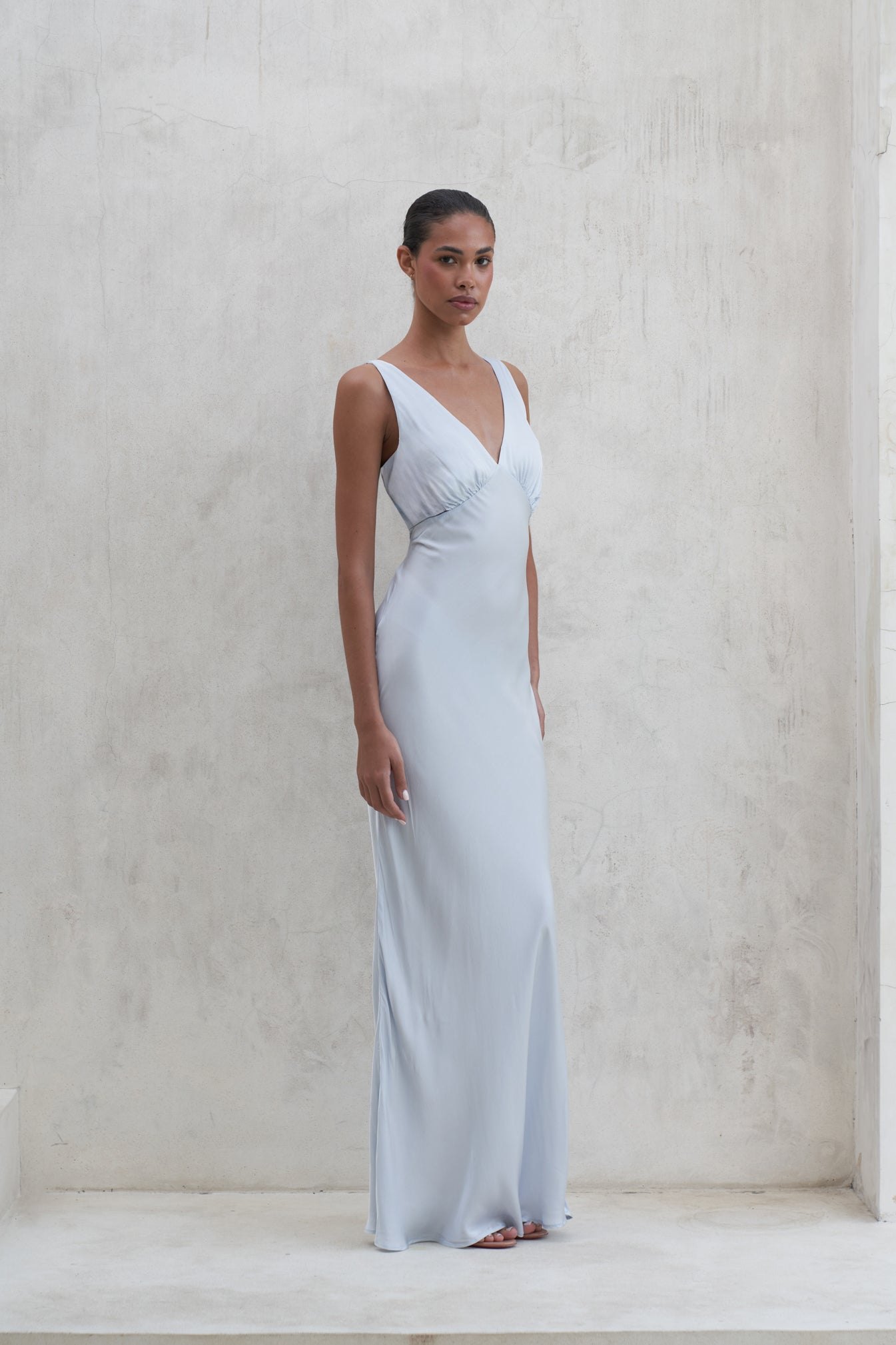 Bessette Maxi Dress | Pearl Blue — thumbnail 3