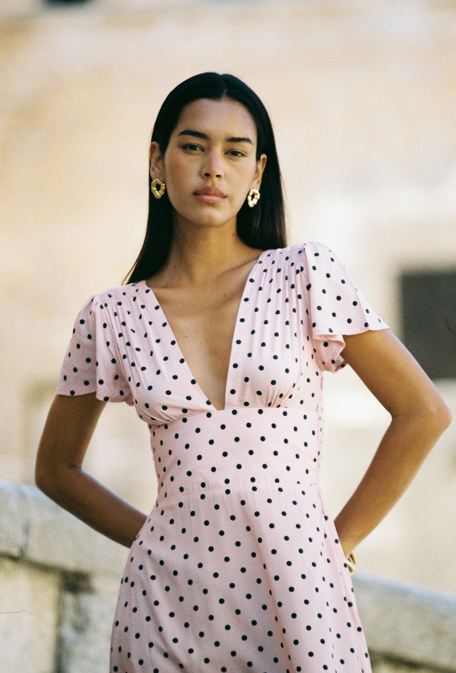 Margot Maxi Dress | Pink Polka Dots — thumbnail 2