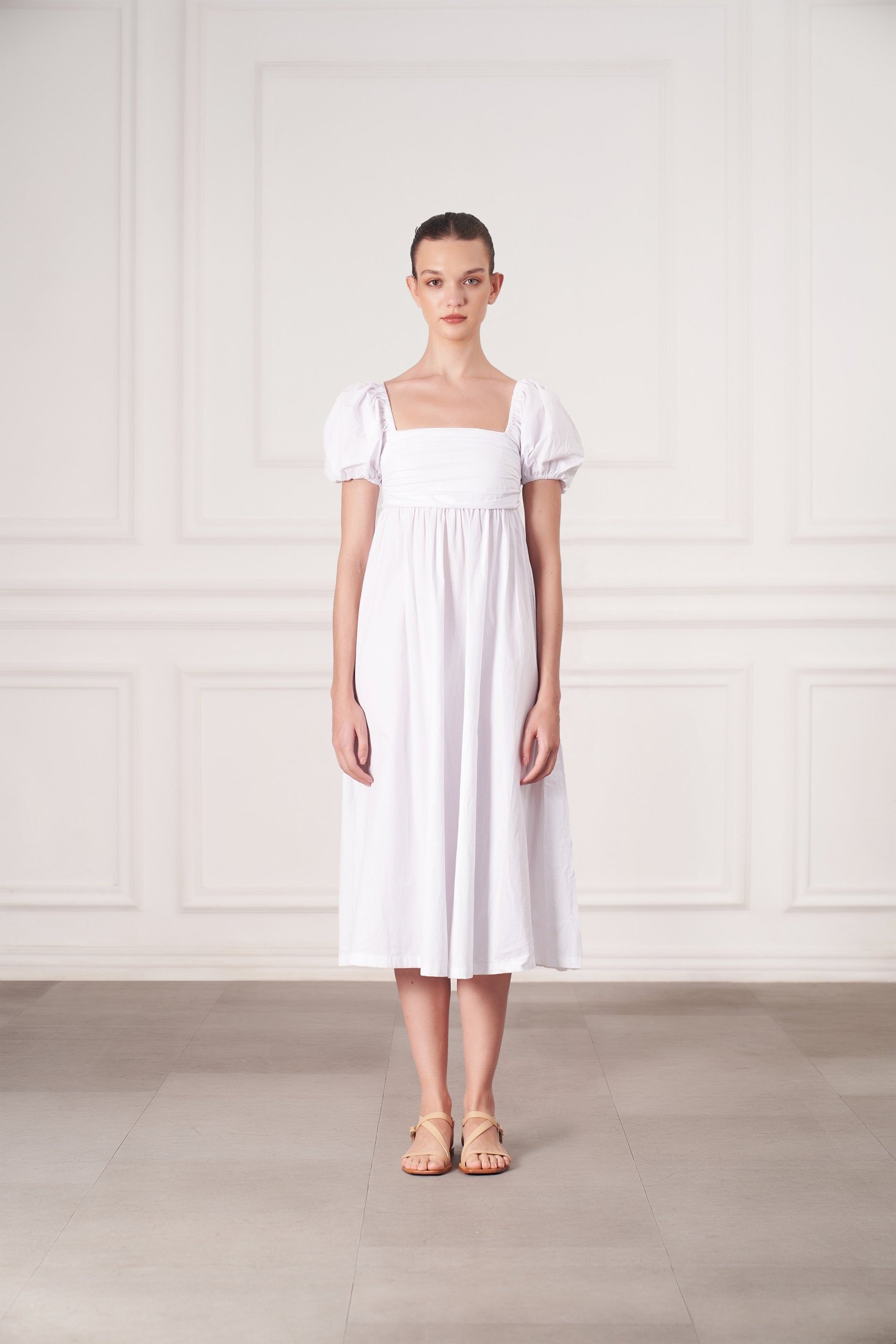 Grace Midi Dress | White — thumbnail 3