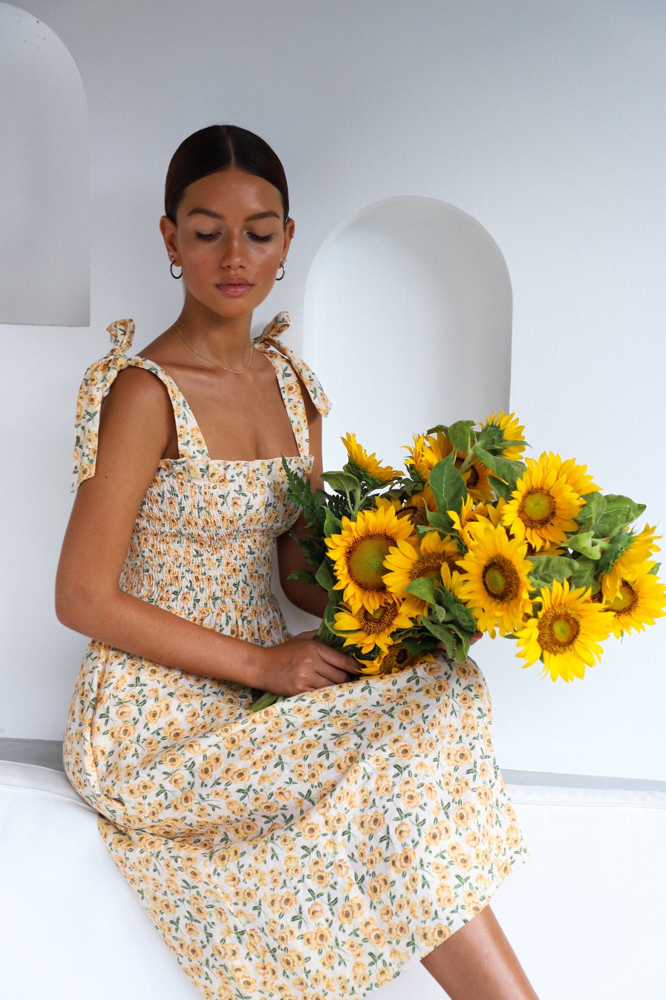 Farrah Midi Dress | Sunflowers — thumbnail 7