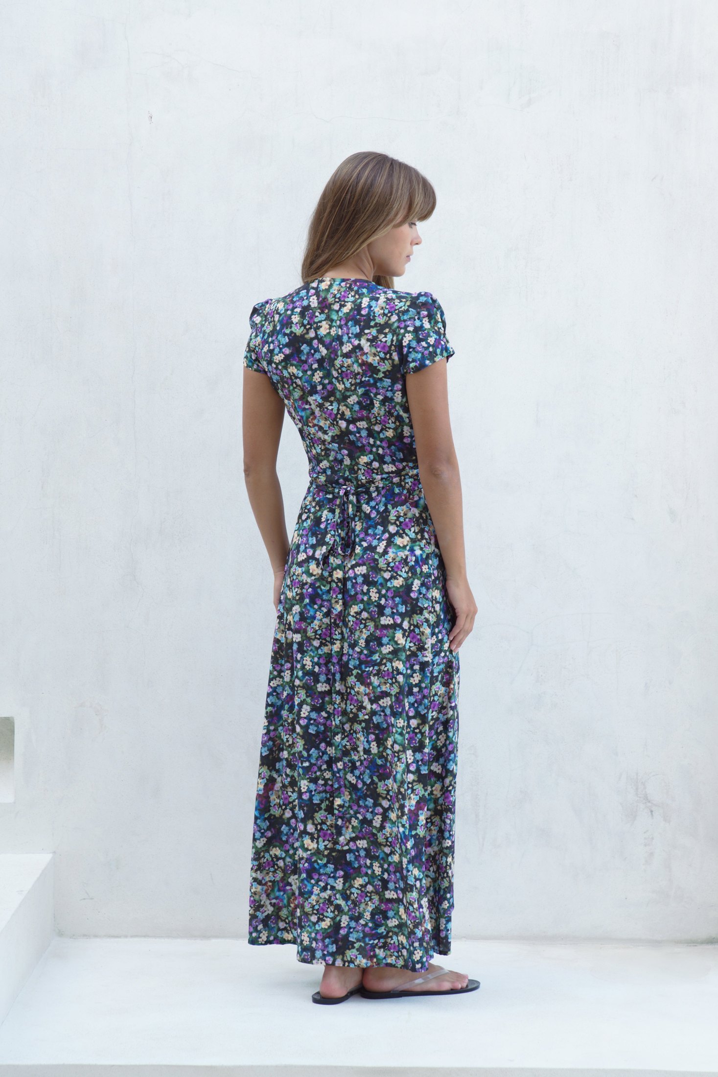 Alexa Maxi Wrap Dress | Viola — thumbnail 8