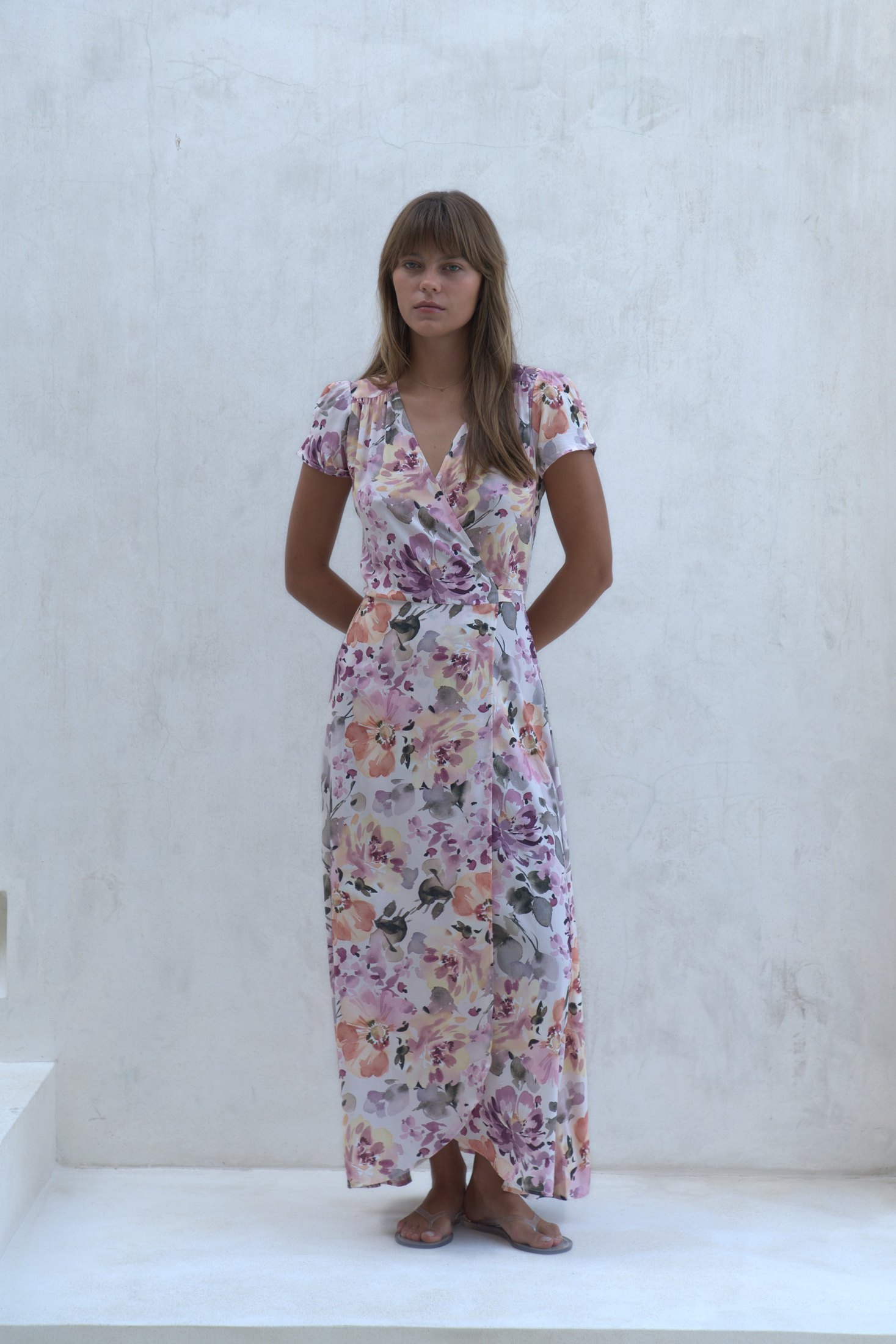 Alexa Maxi Wrap Dress | Soiree Floral — thumbnail 14