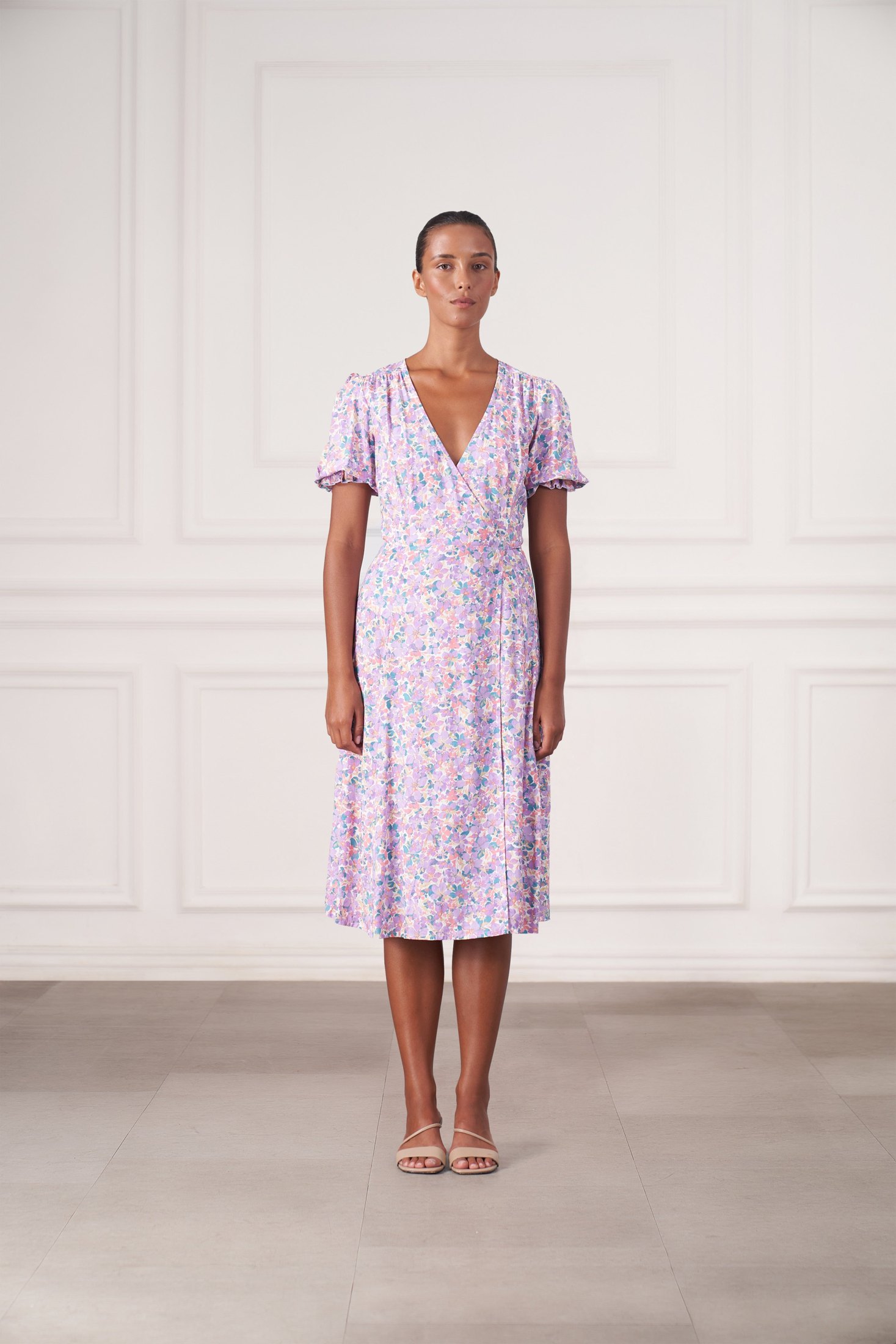 Alice Midi Wrap Dress | Bell Flower — thumbnail 5
