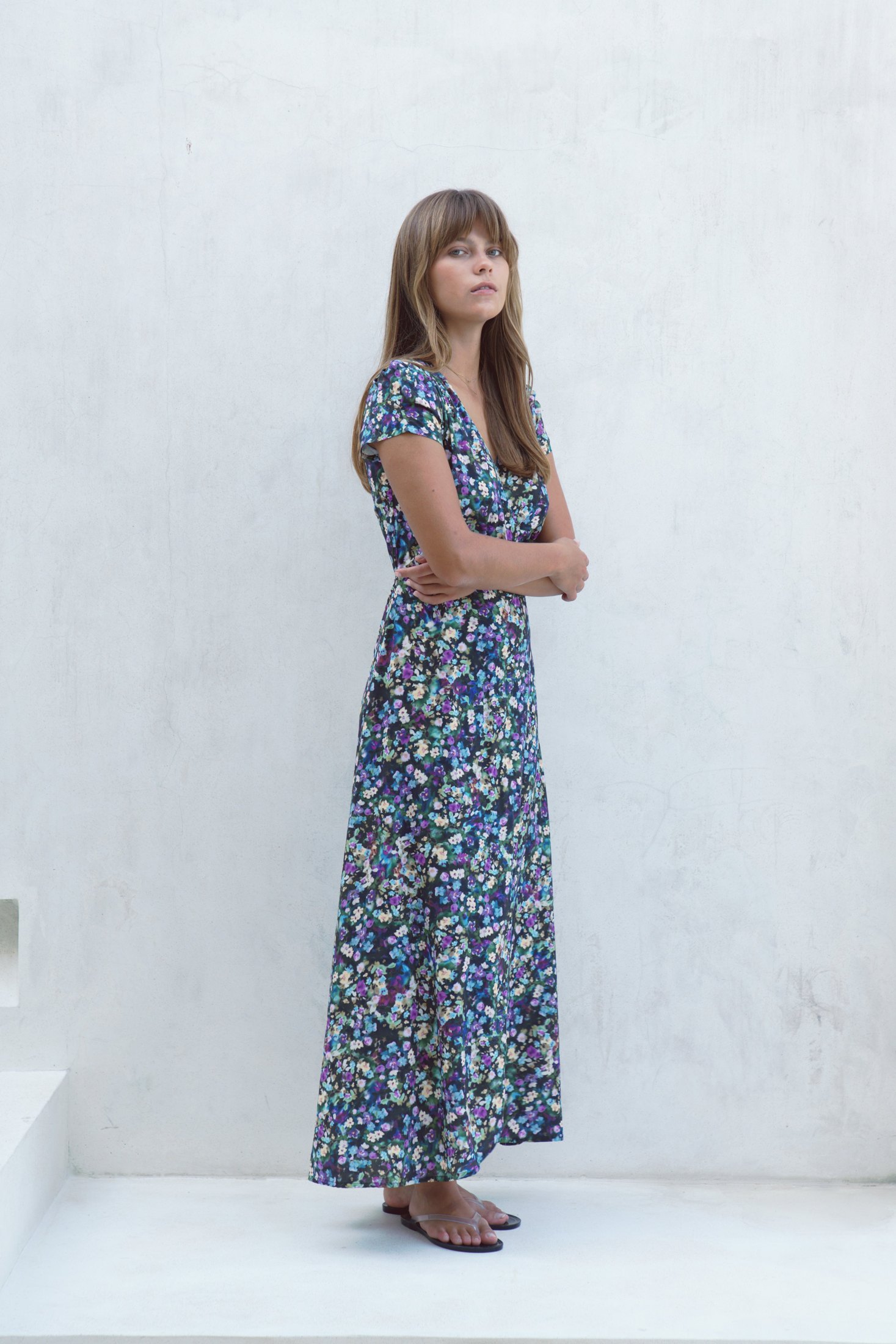 Alexa Maxi Wrap Dress | Viola — thumbnail 7