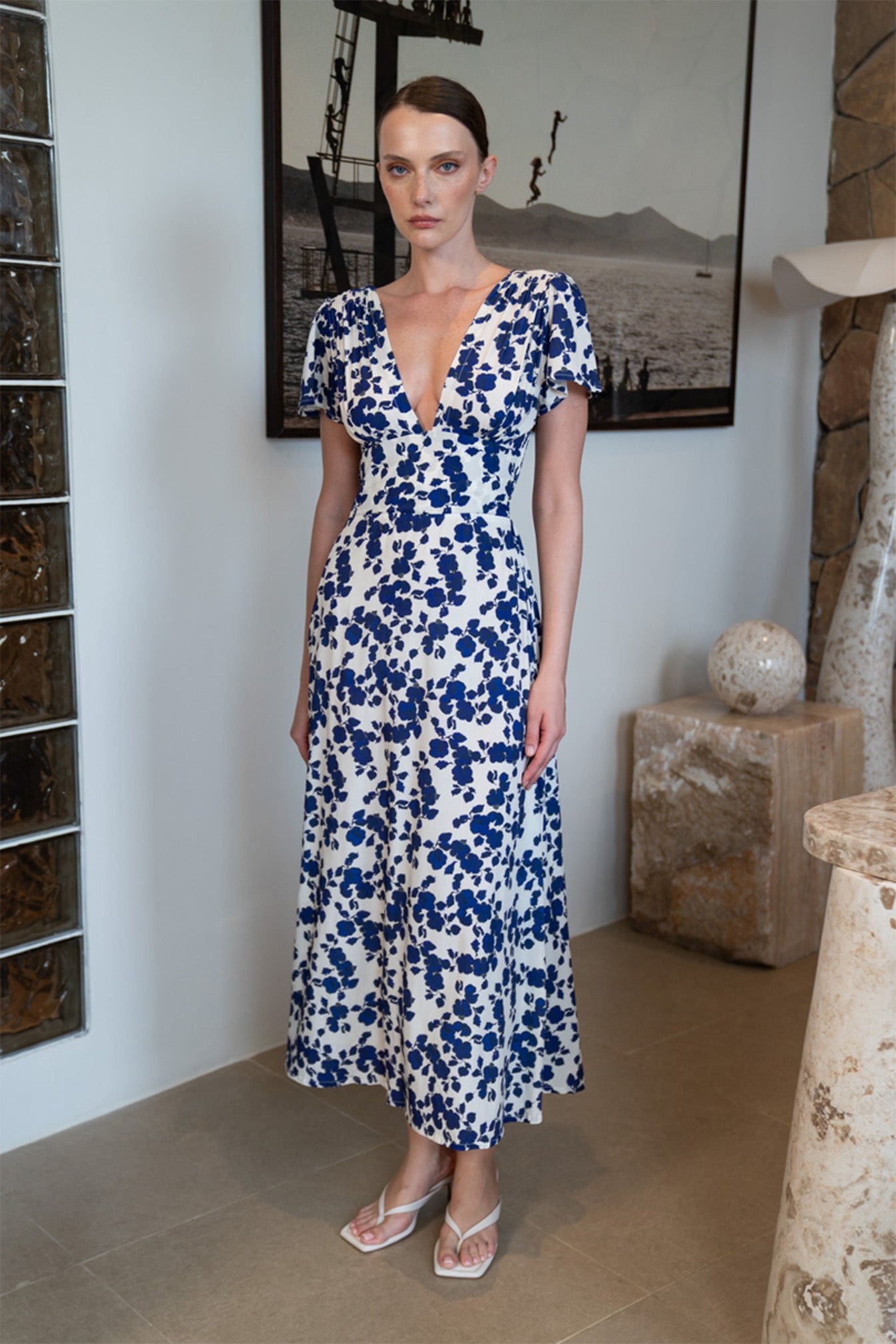 Margot Maxi Dress | Cornflowers — thumbnail 3