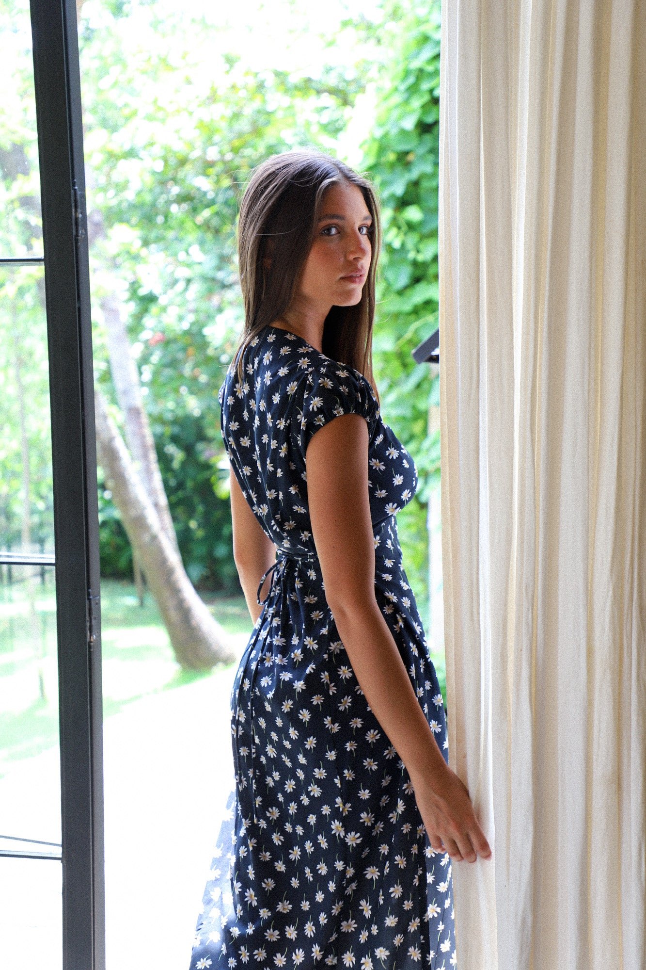 Alaia Midi Wrap Dress | Daisy — thumbnail 3