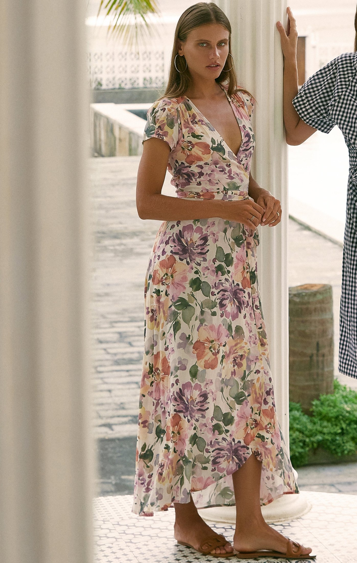 Alexa Maxi Wrap Dress | Soiree Floral — thumbnail 3