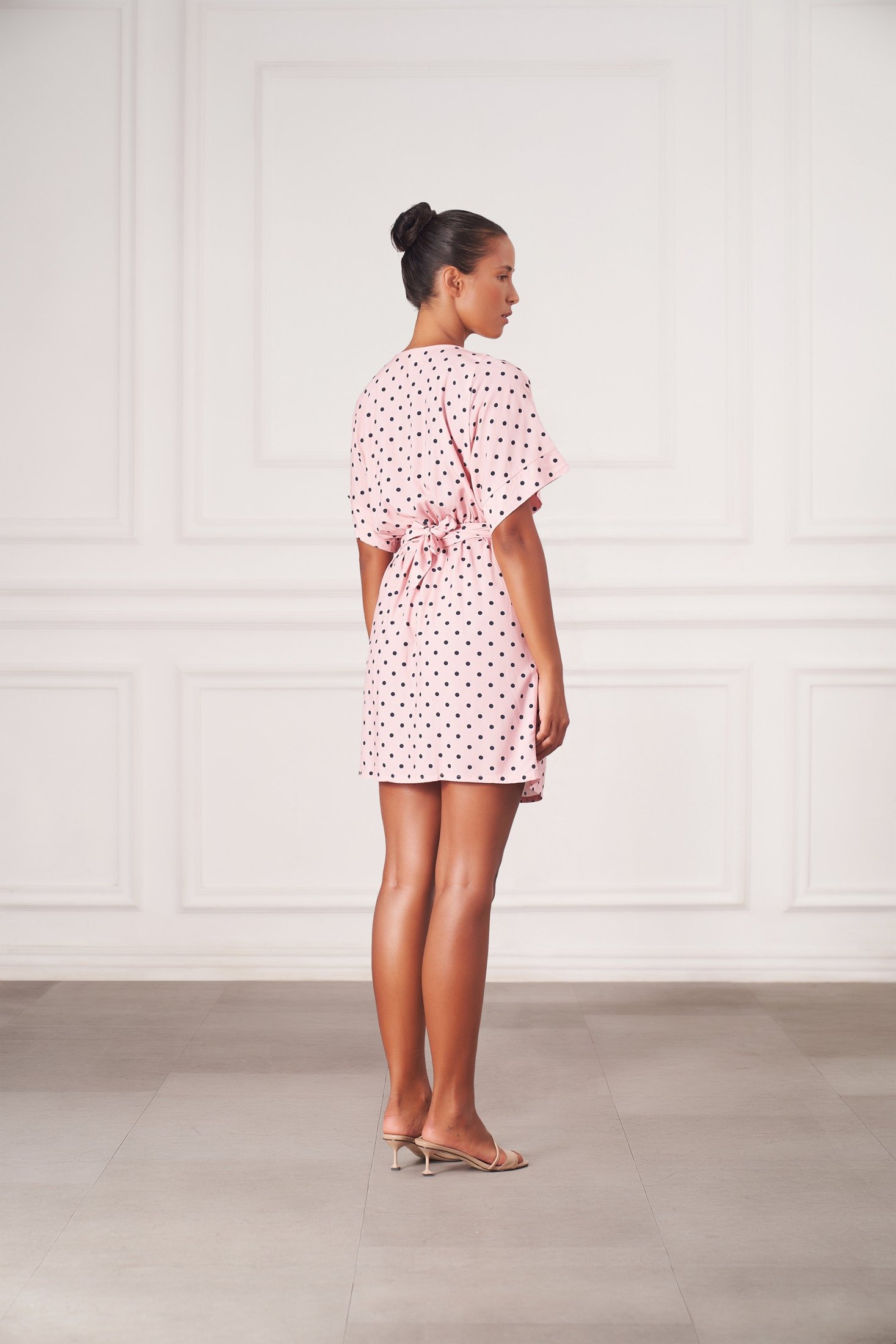 Melody Mini Dress | Pink Polka Dots — thumbnail 4