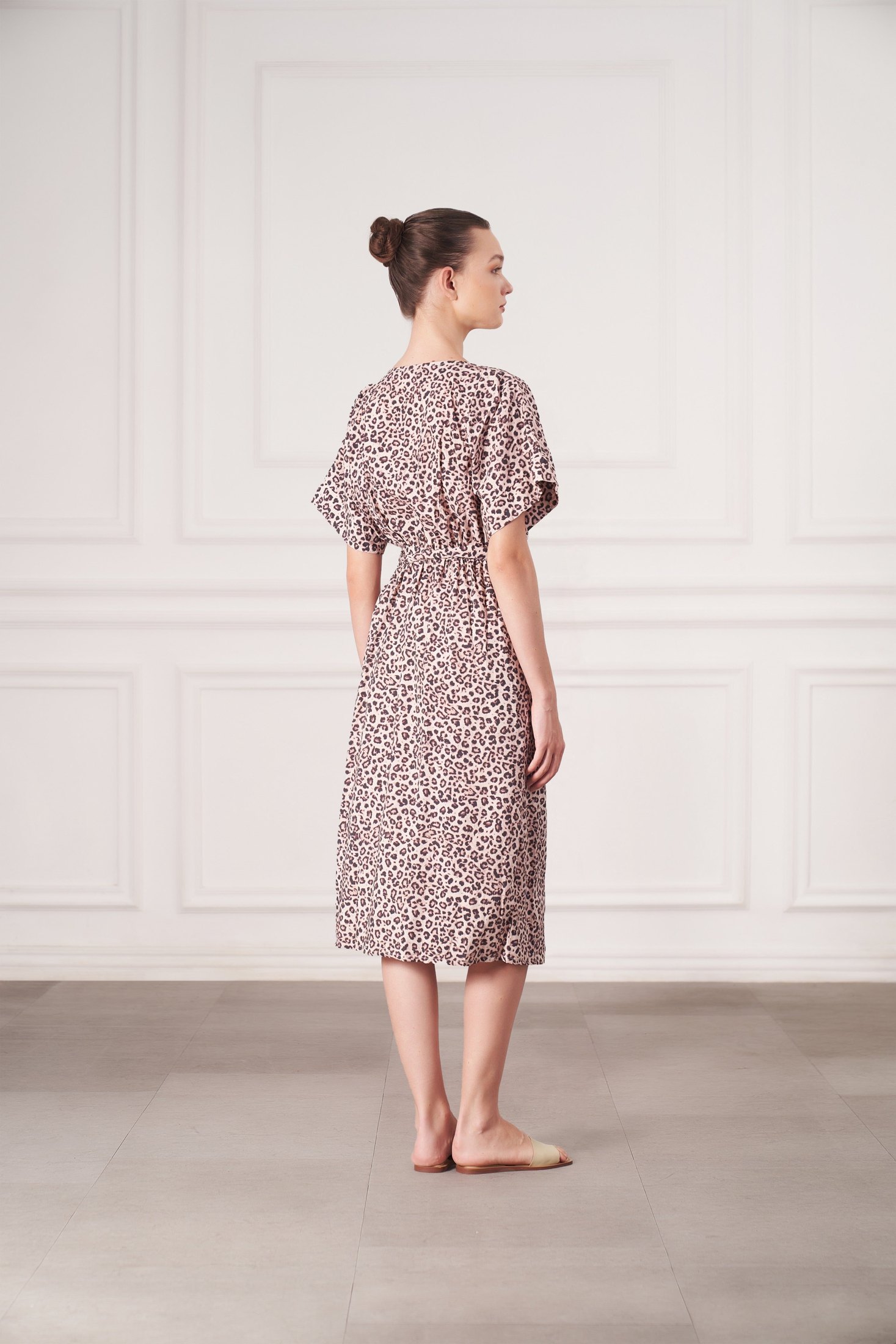 Melody Midi Dress | Snow Leopard — thumbnail 3
