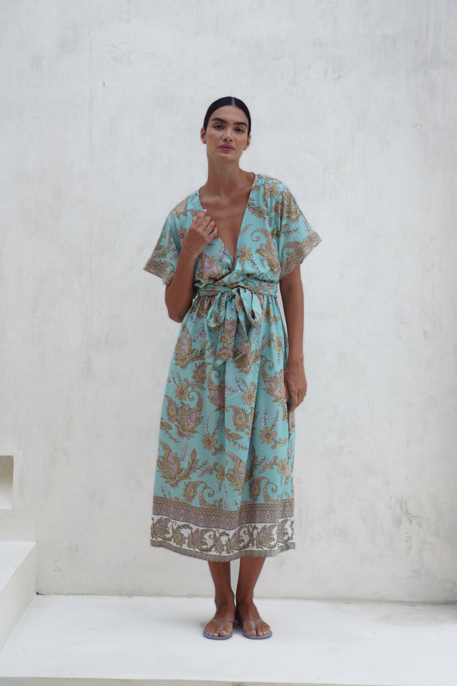 Melody Midi Dress | Amalfi Paisley — thumbnail 7