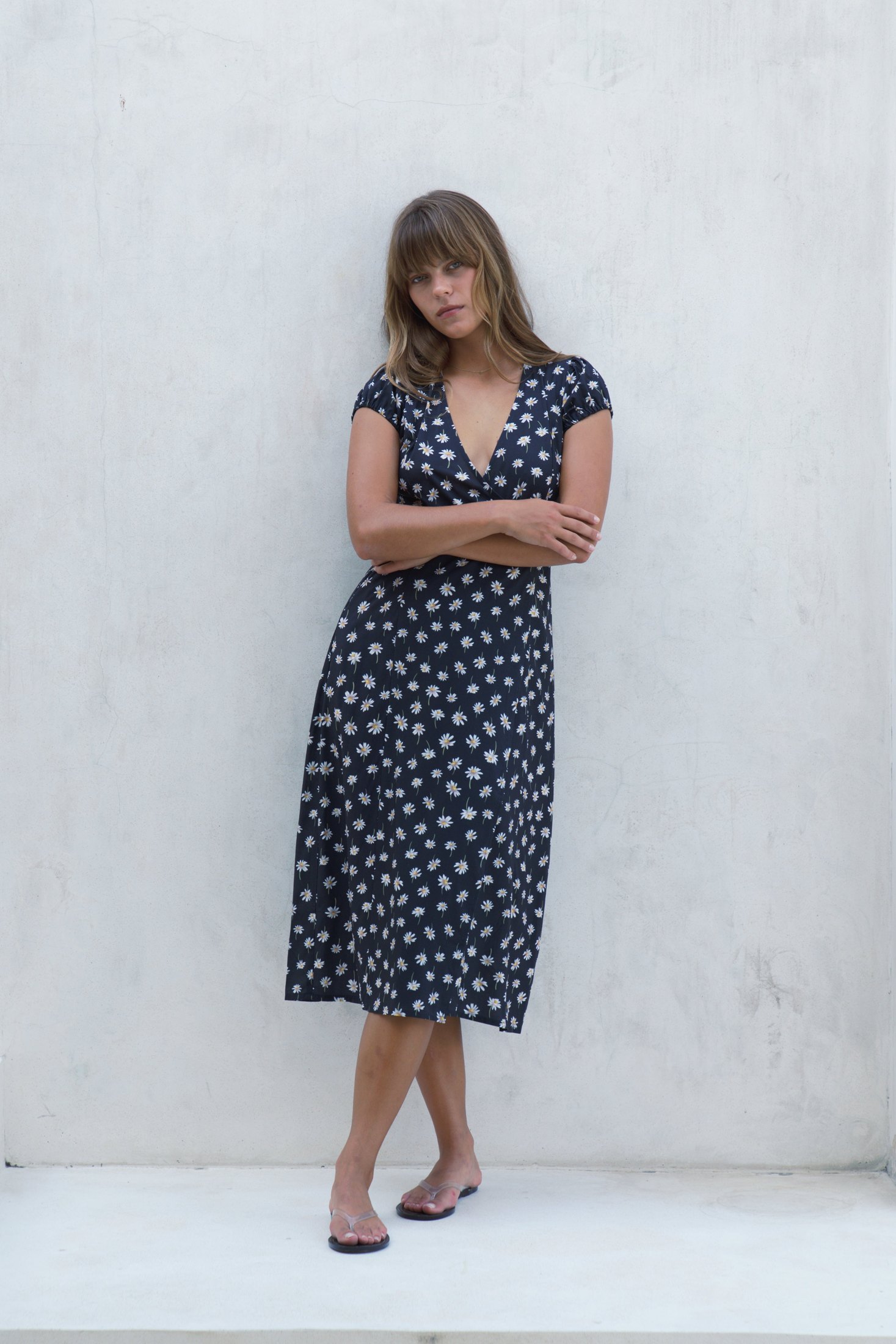 Alaia Midi Wrap Dress | Daisy — thumbnail 6