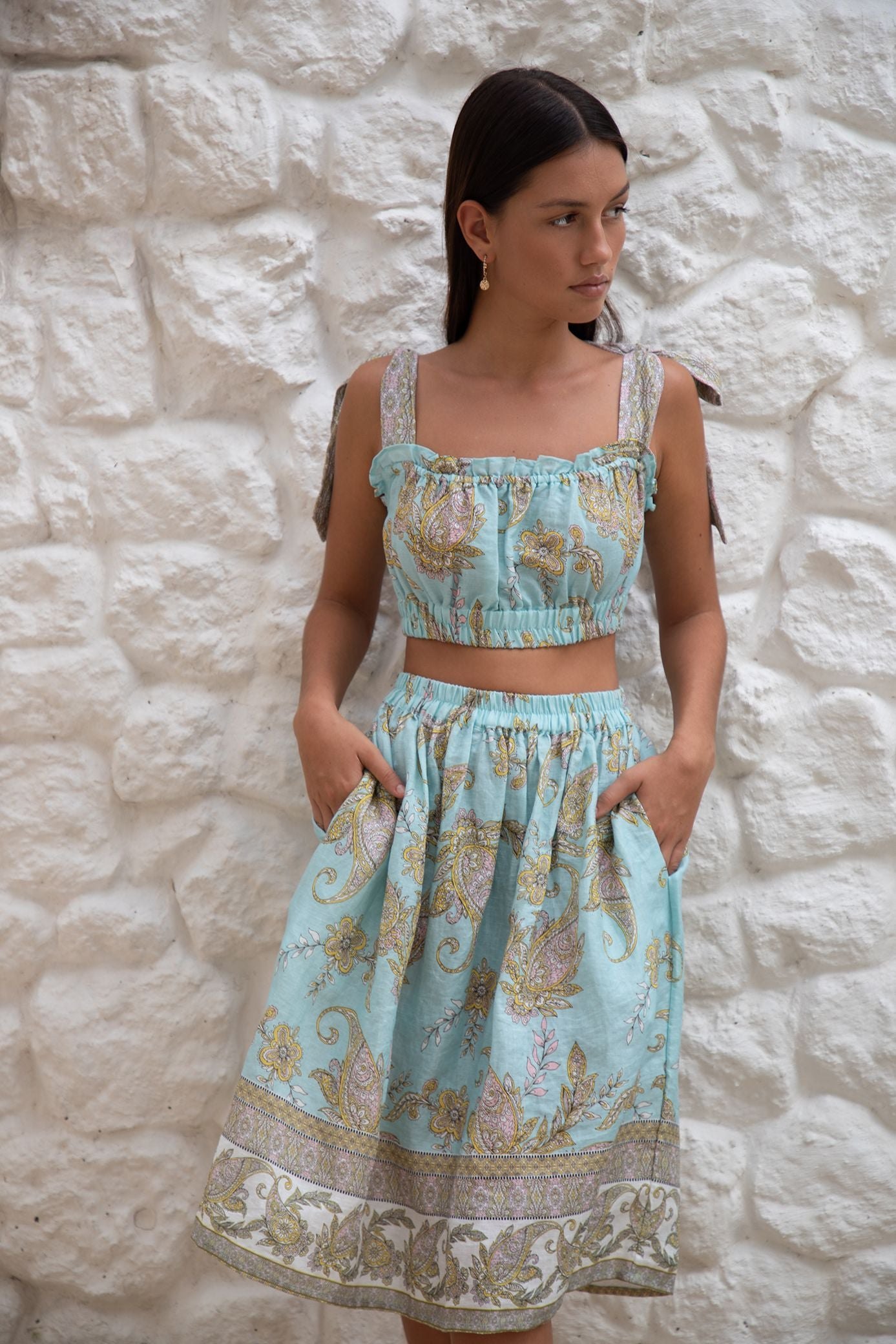 Millie Crop | Amalfi Paisley — thumbnail 8