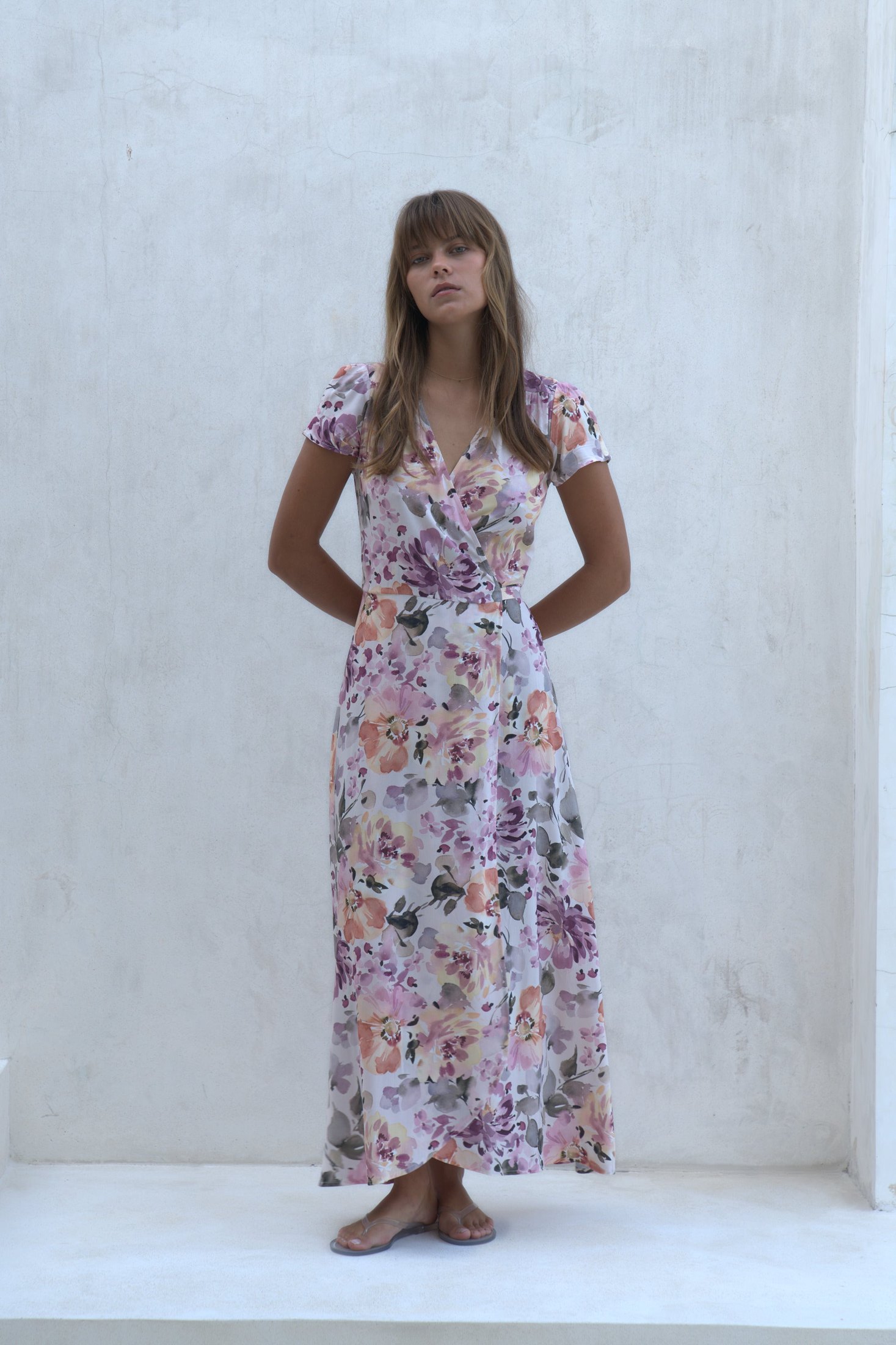 Alexa Maxi Wrap Dress | Soiree Floral — thumbnail 10