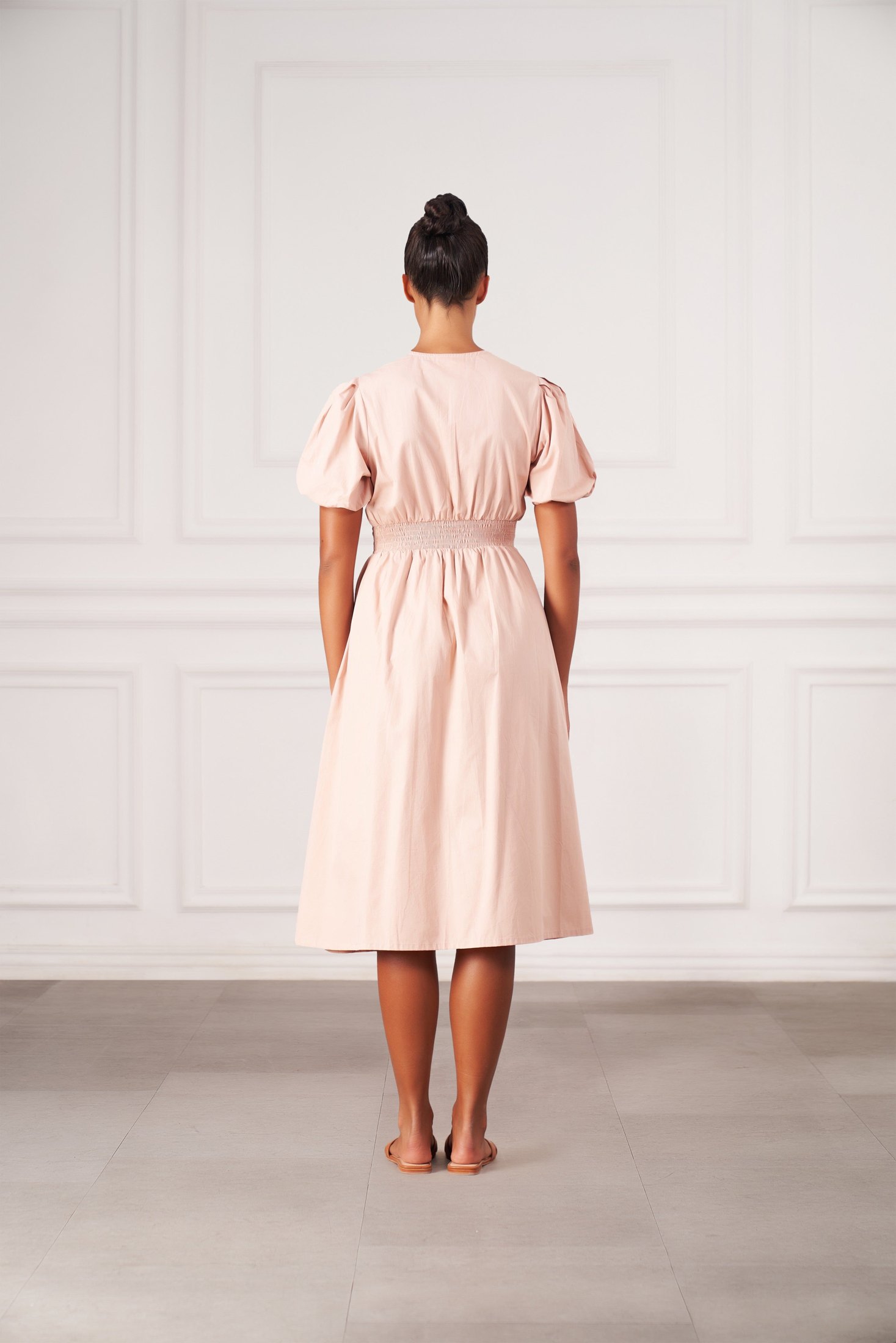 Hazel Midi Dress | Faded Blush — thumbnail 5
