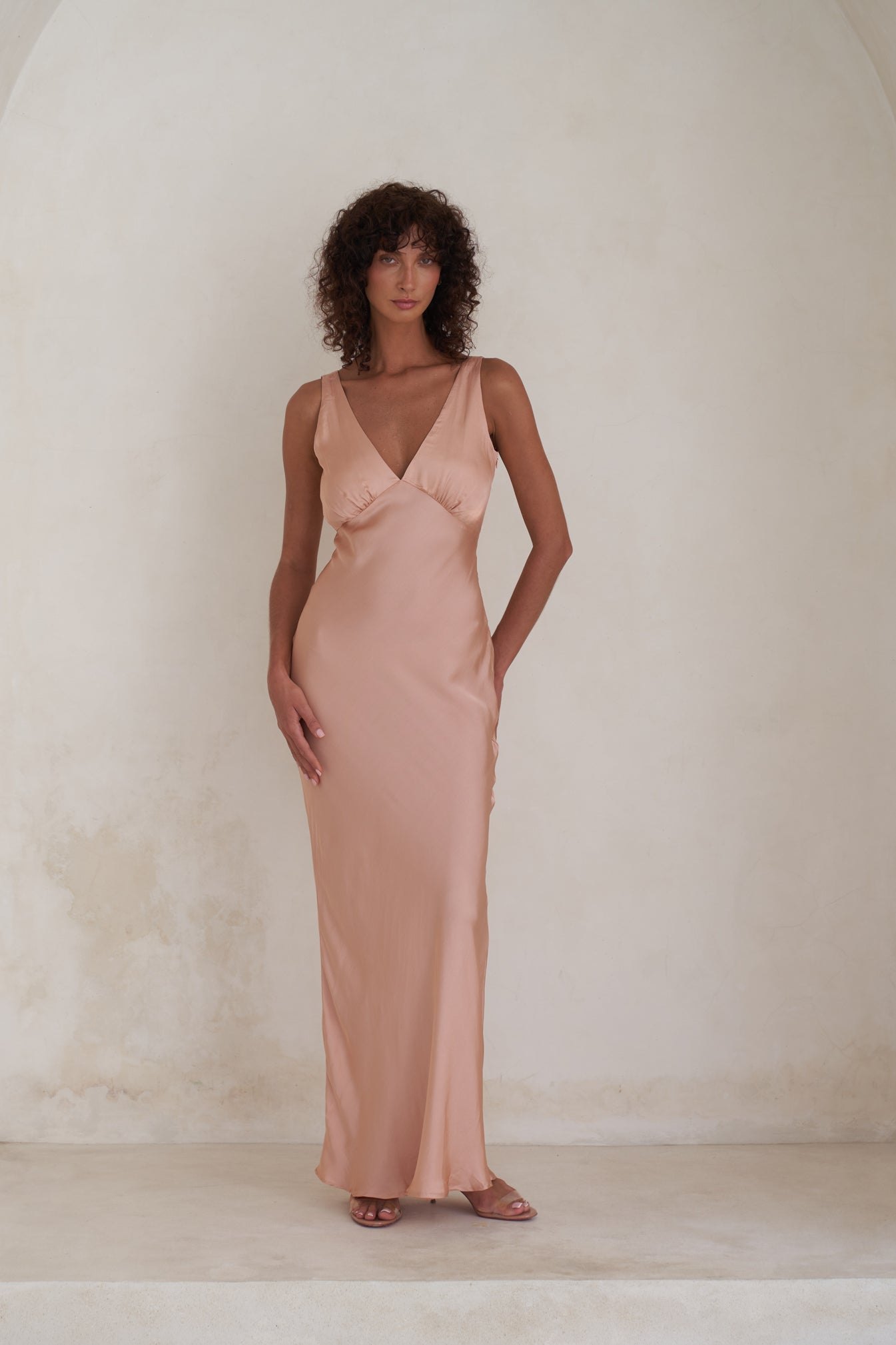 Bessette Maxi Dress | Peach Rose — thumbnail 2