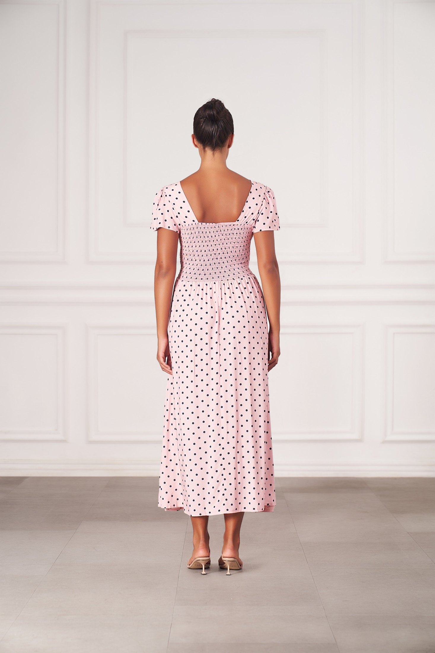 Margot Maxi Dress | Pink Polka Dots — thumbnail 7
