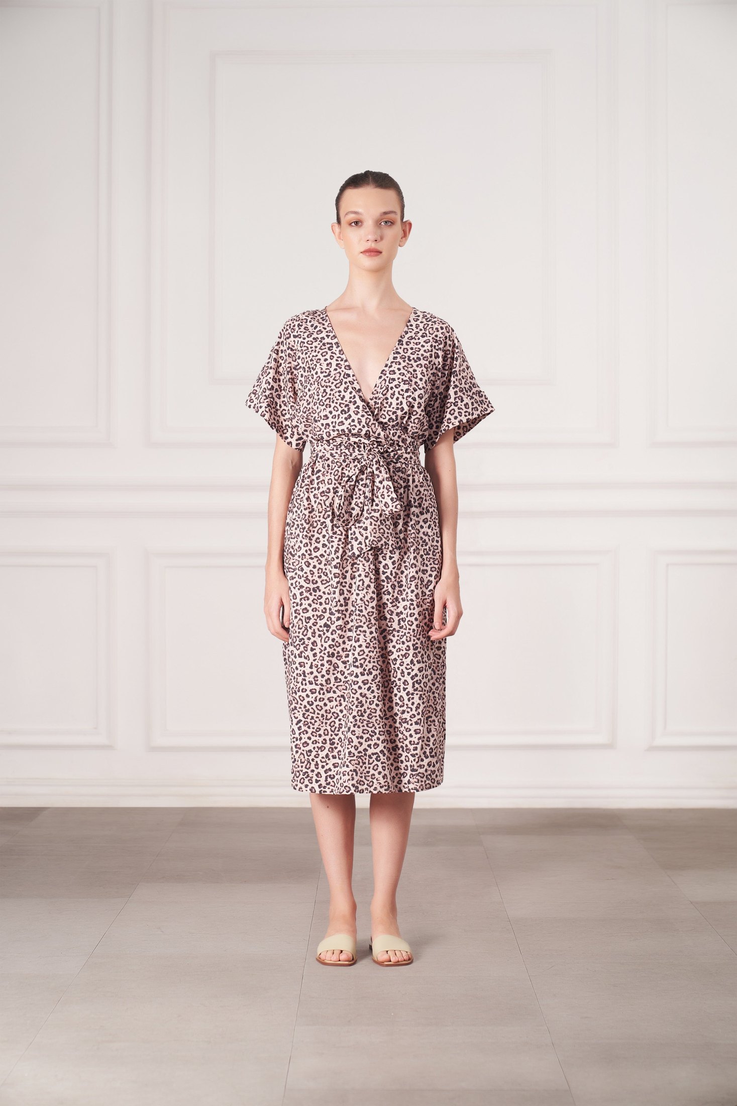 Melody Midi Dress | Snow Leopard — thumbnail 5
