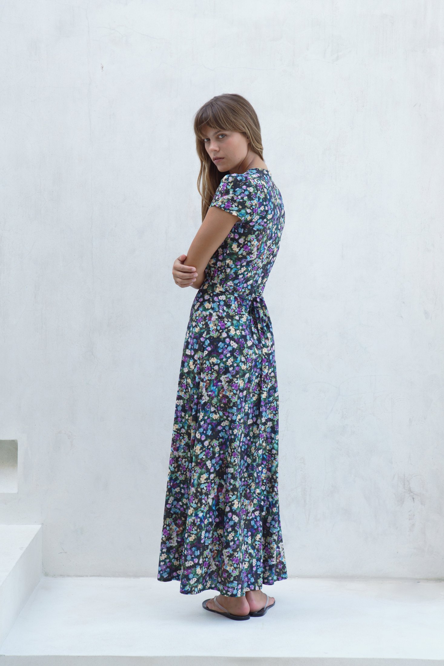 Alexa Maxi Wrap Dress | Viola — thumbnail 5