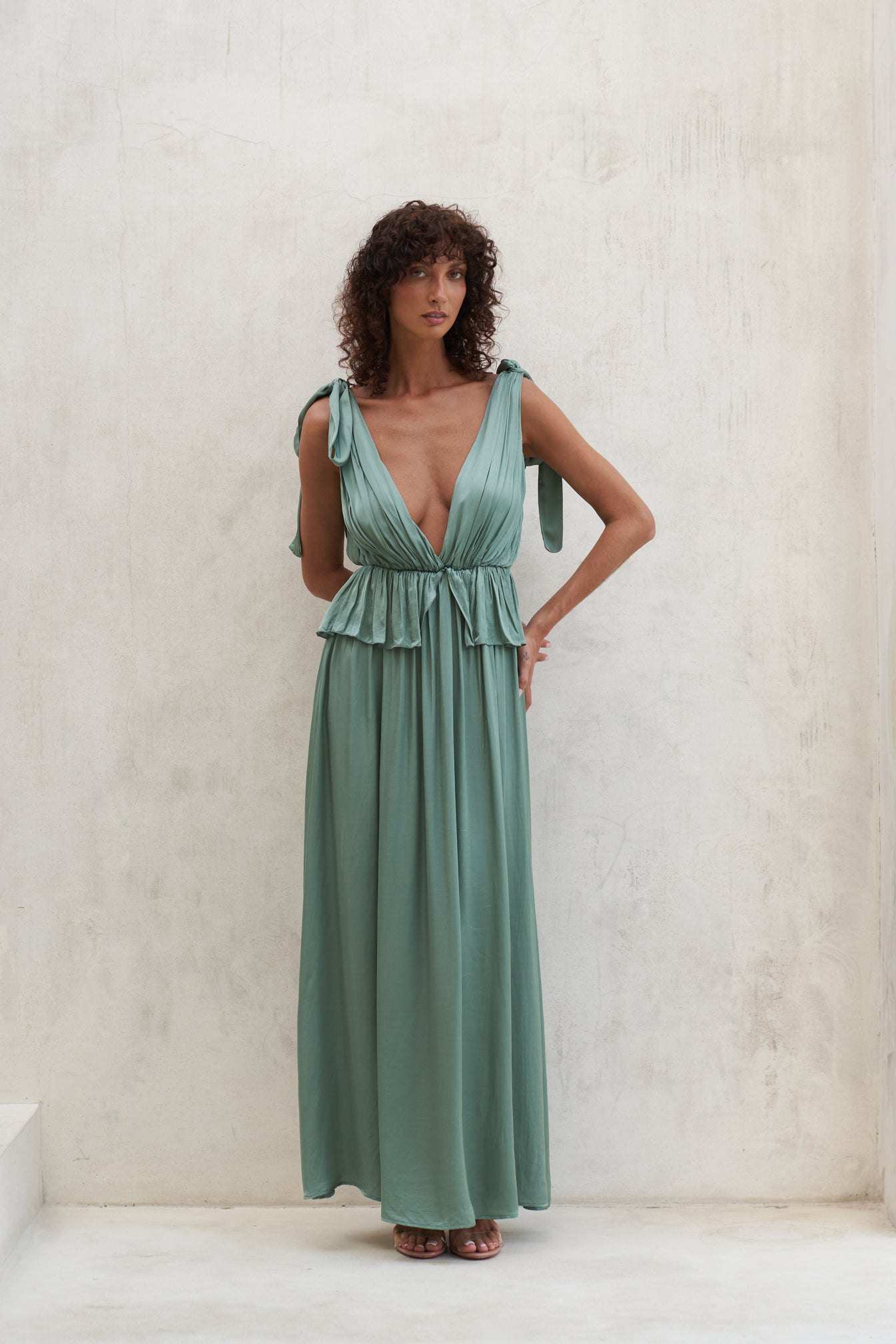 Juliette Gown | Olive — thumbnail 2