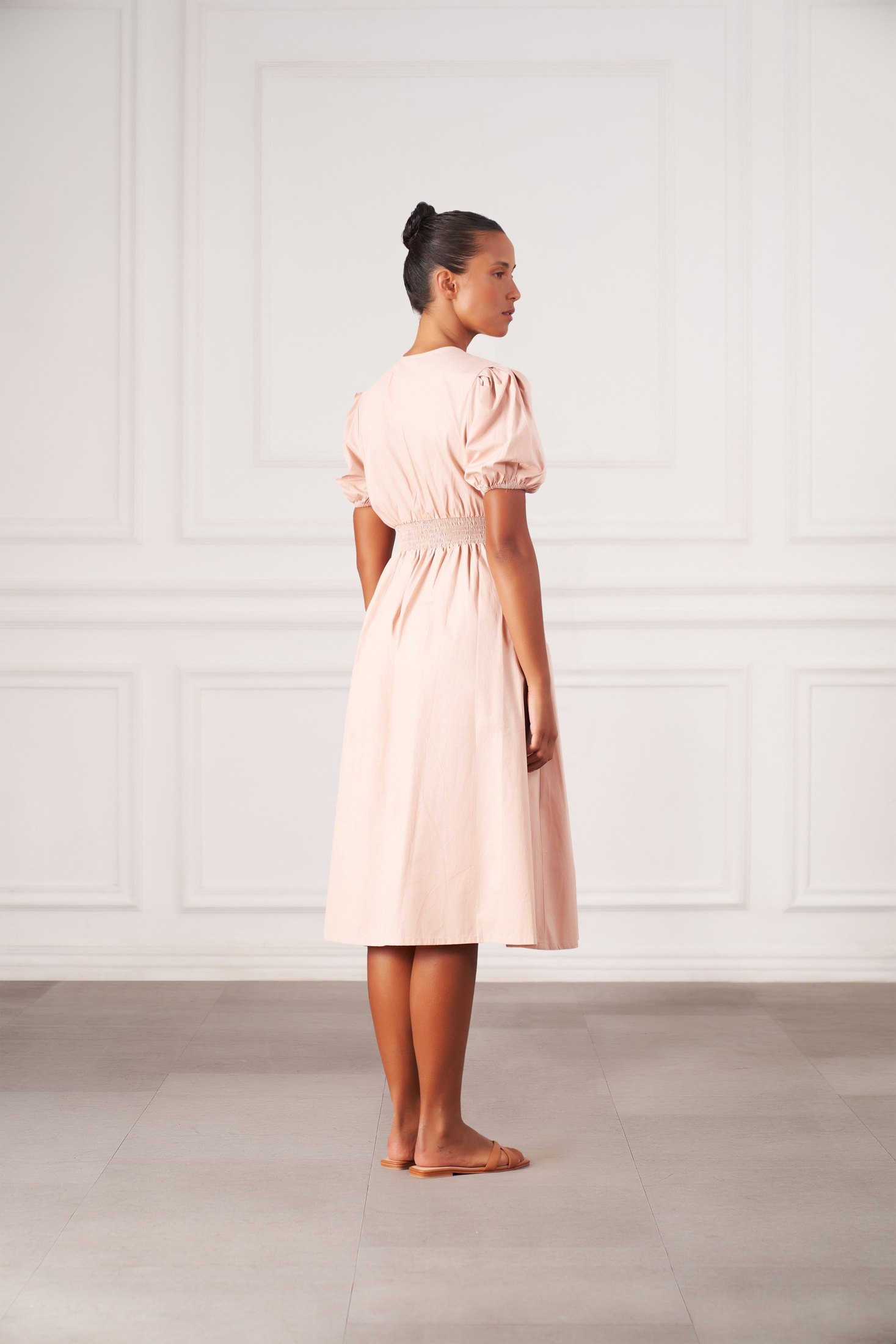 Hazel Midi Dress | Faded Blush — thumbnail 3