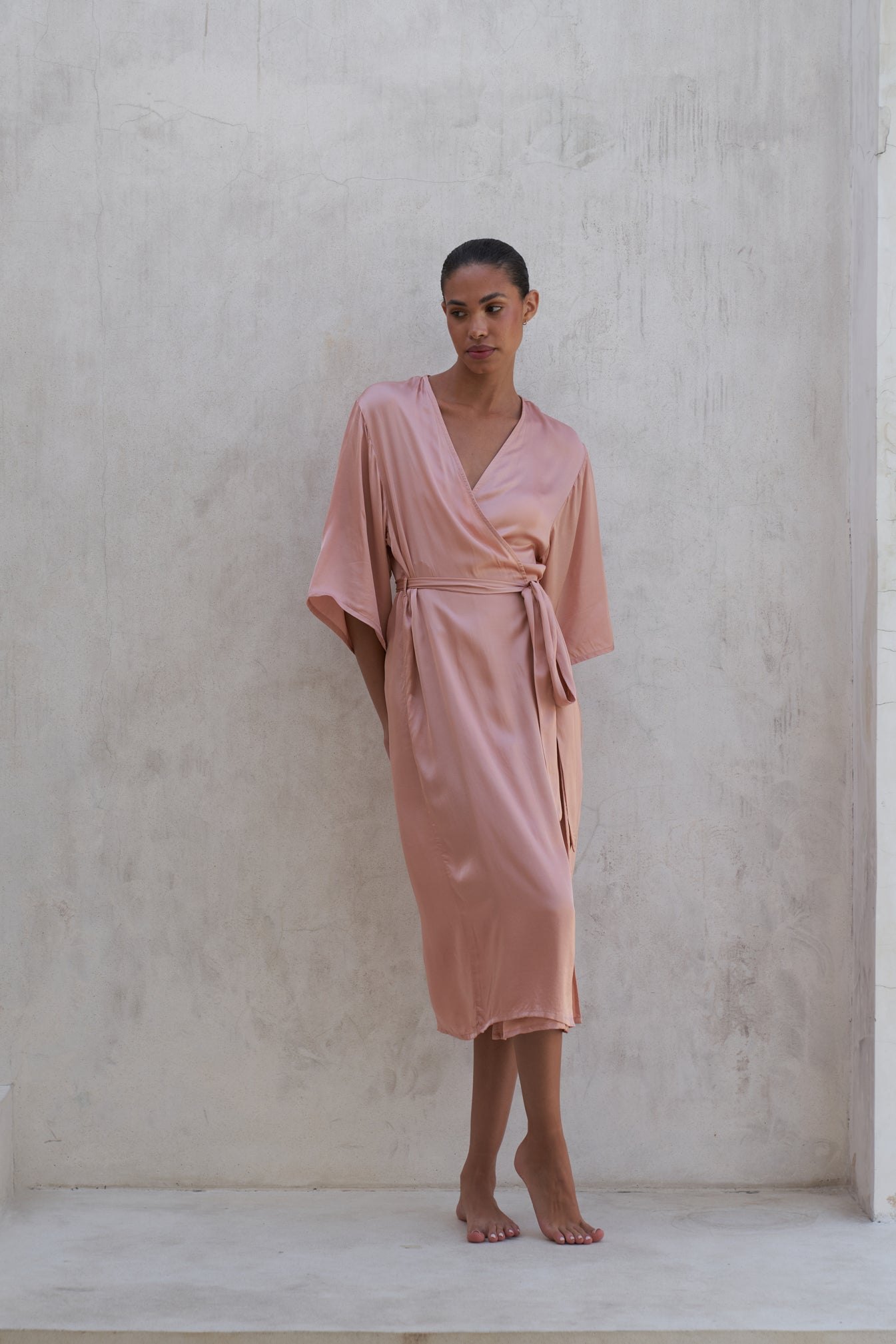 Olivia Robe | Peach Rose — thumbnail 3