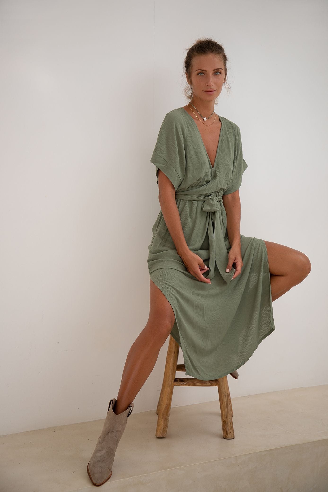 Melody Maxi Dress | Olive — thumbnail 9