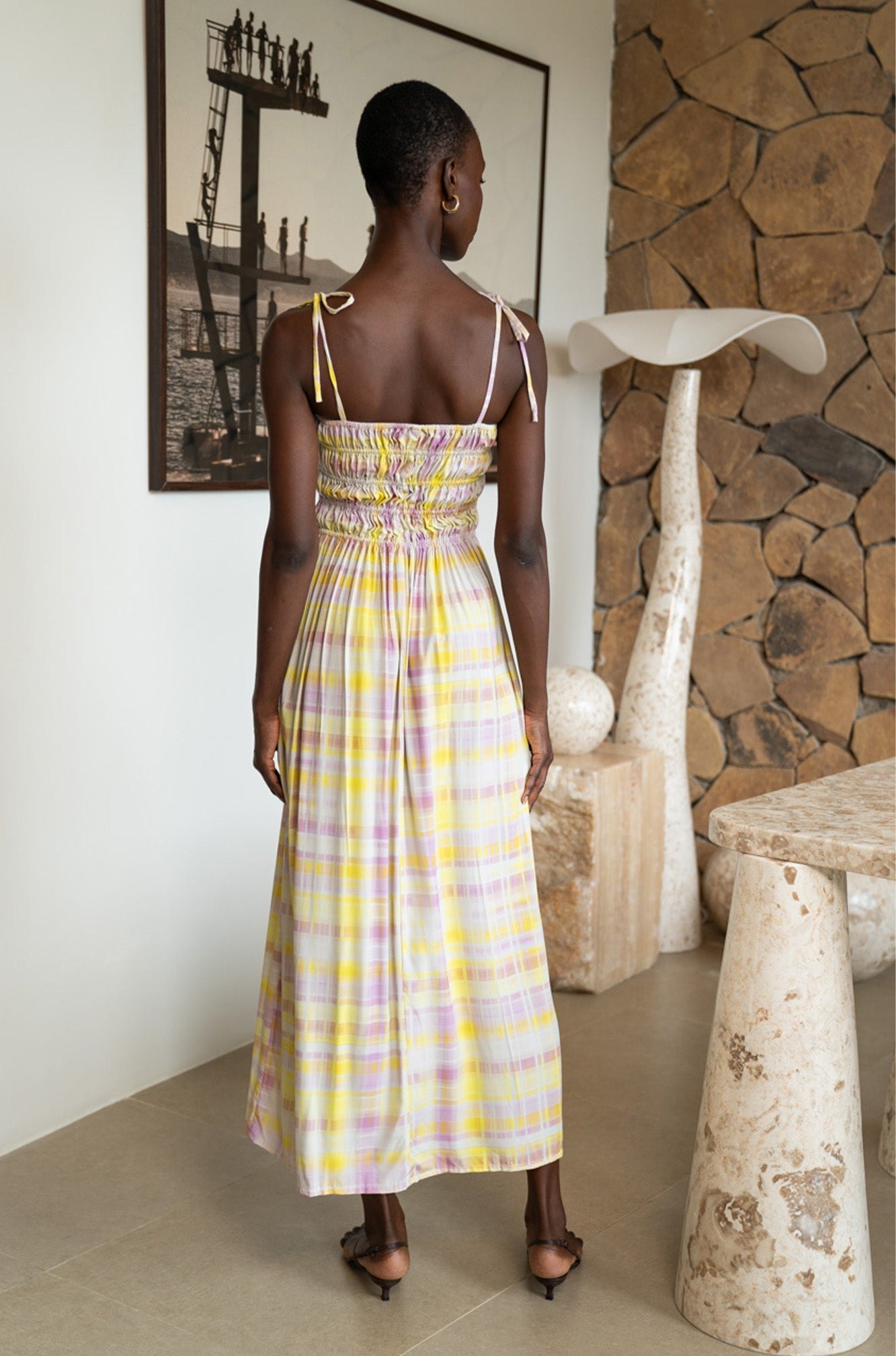 Amalfi Maxi Dress | Sorbet Plaid — thumbnail 3