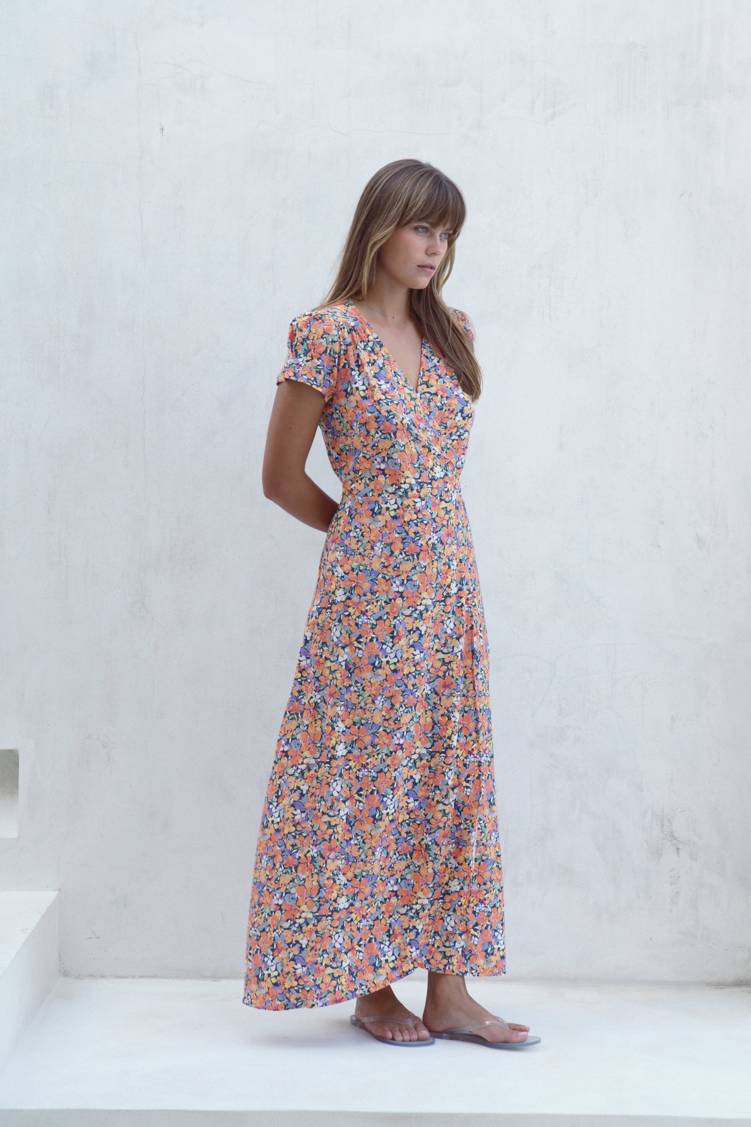 Alexa Maxi Wrap Dress | Wildflower — thumbnail 8