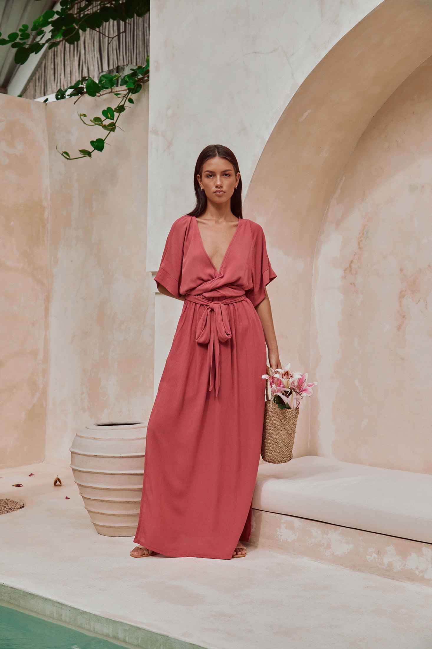Melody Maxi Dress | Bordeaux — thumbnail 2