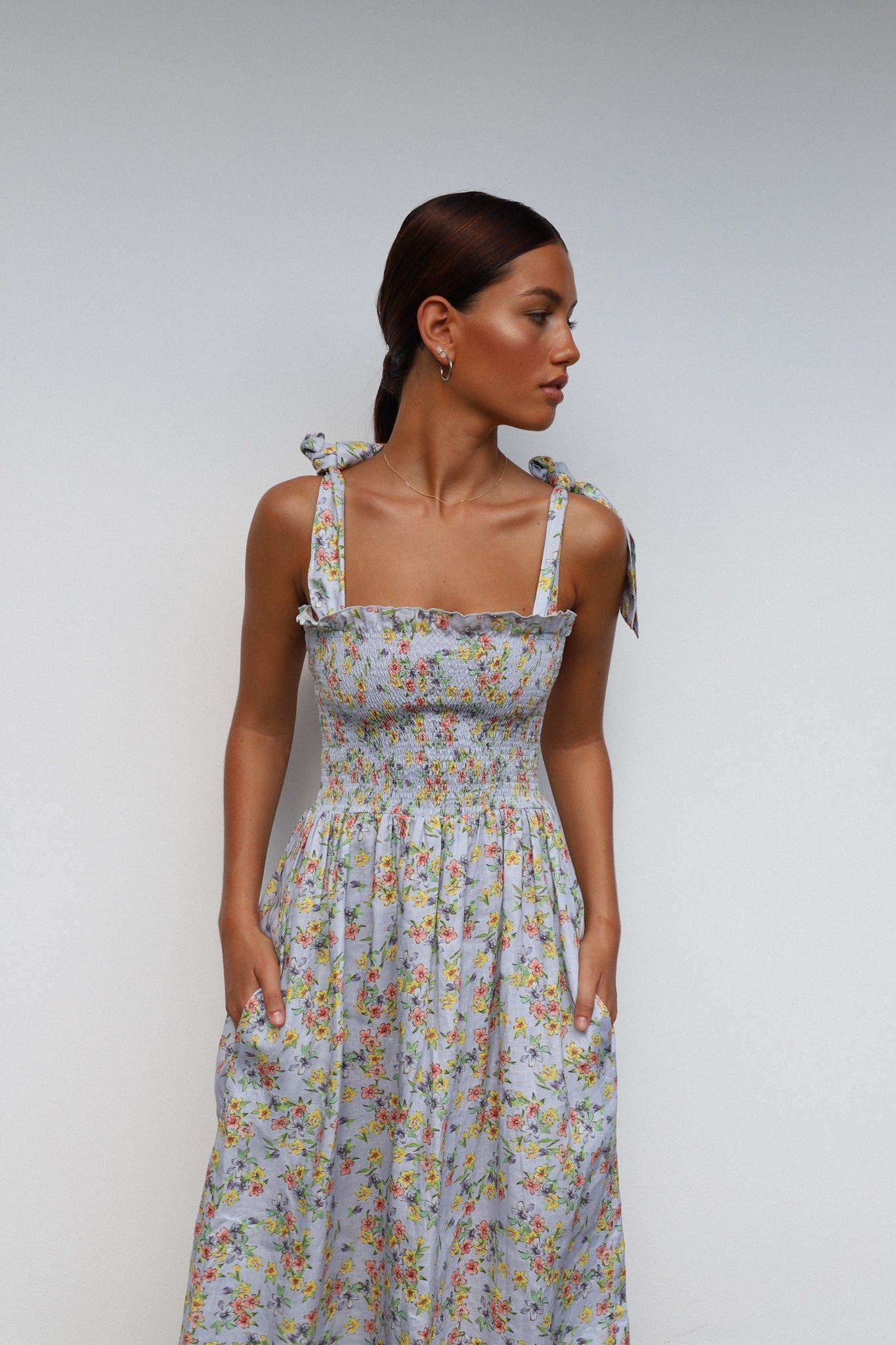 Farrah Midi Dress | Spring Bouquet — thumbnail 13