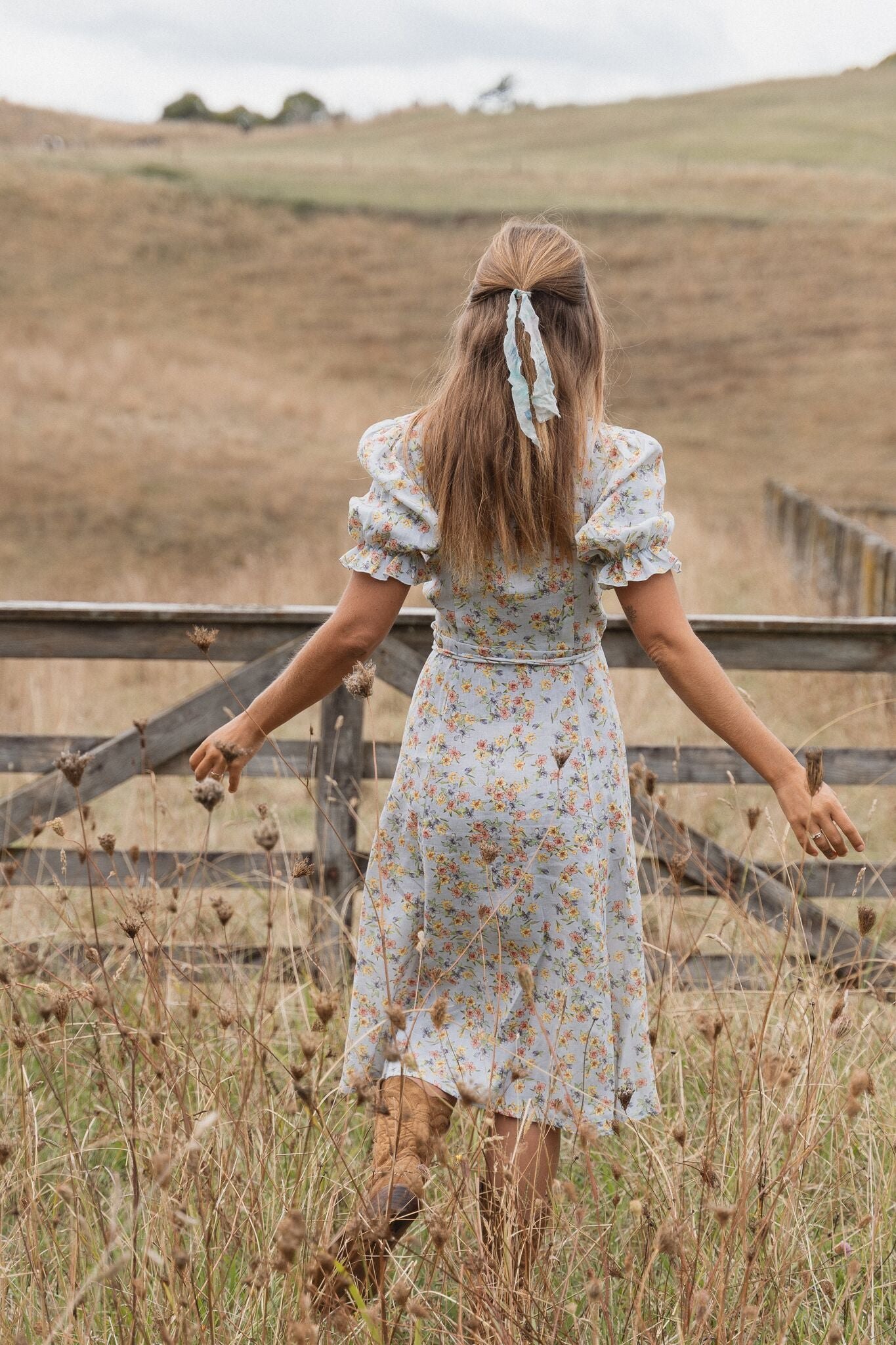 Alice Midi Wrap Dress | Spring Bouquet — thumbnail 5