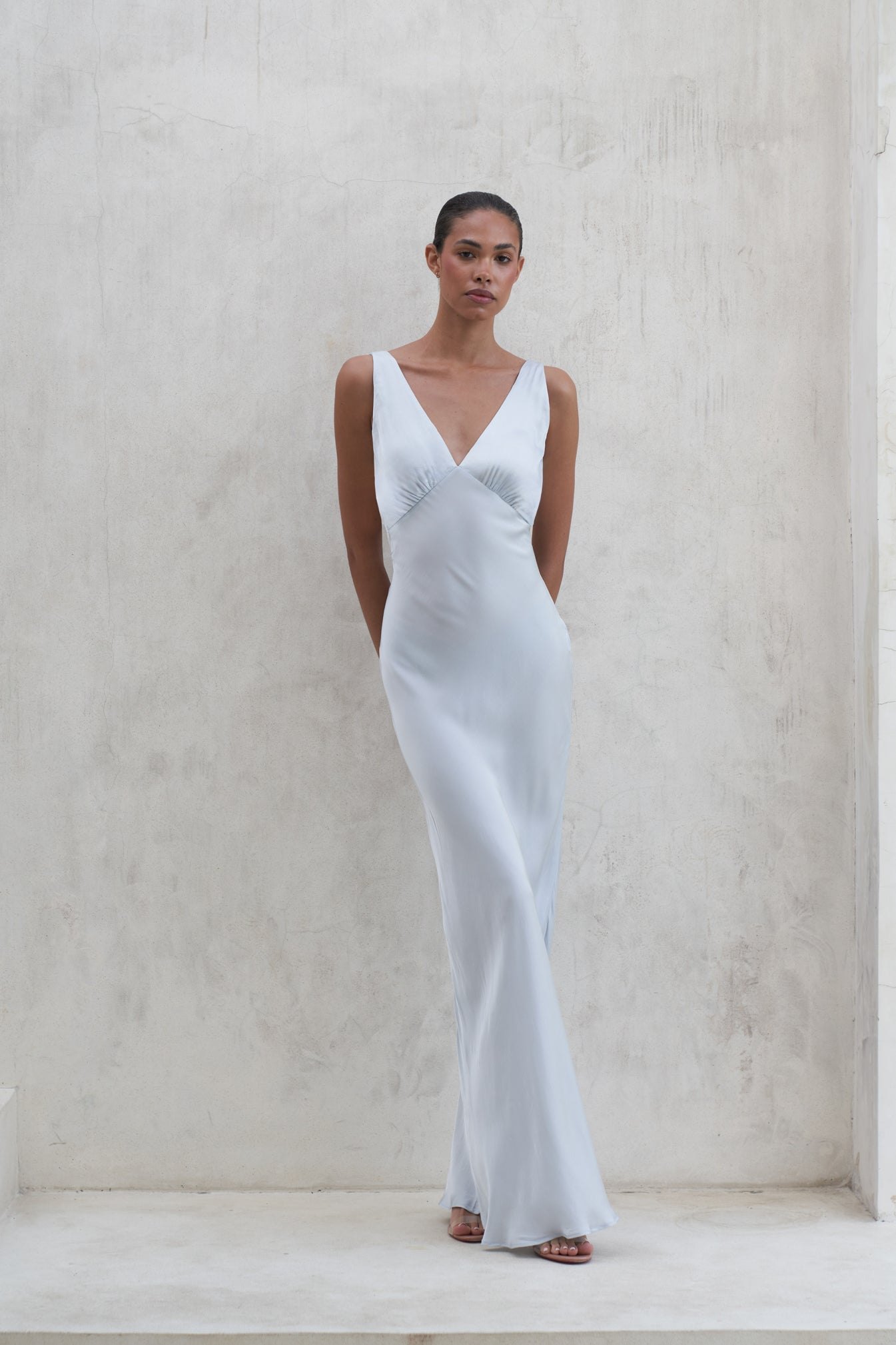 Bessette Maxi Dress | Pearl Blue — thumbnail 2