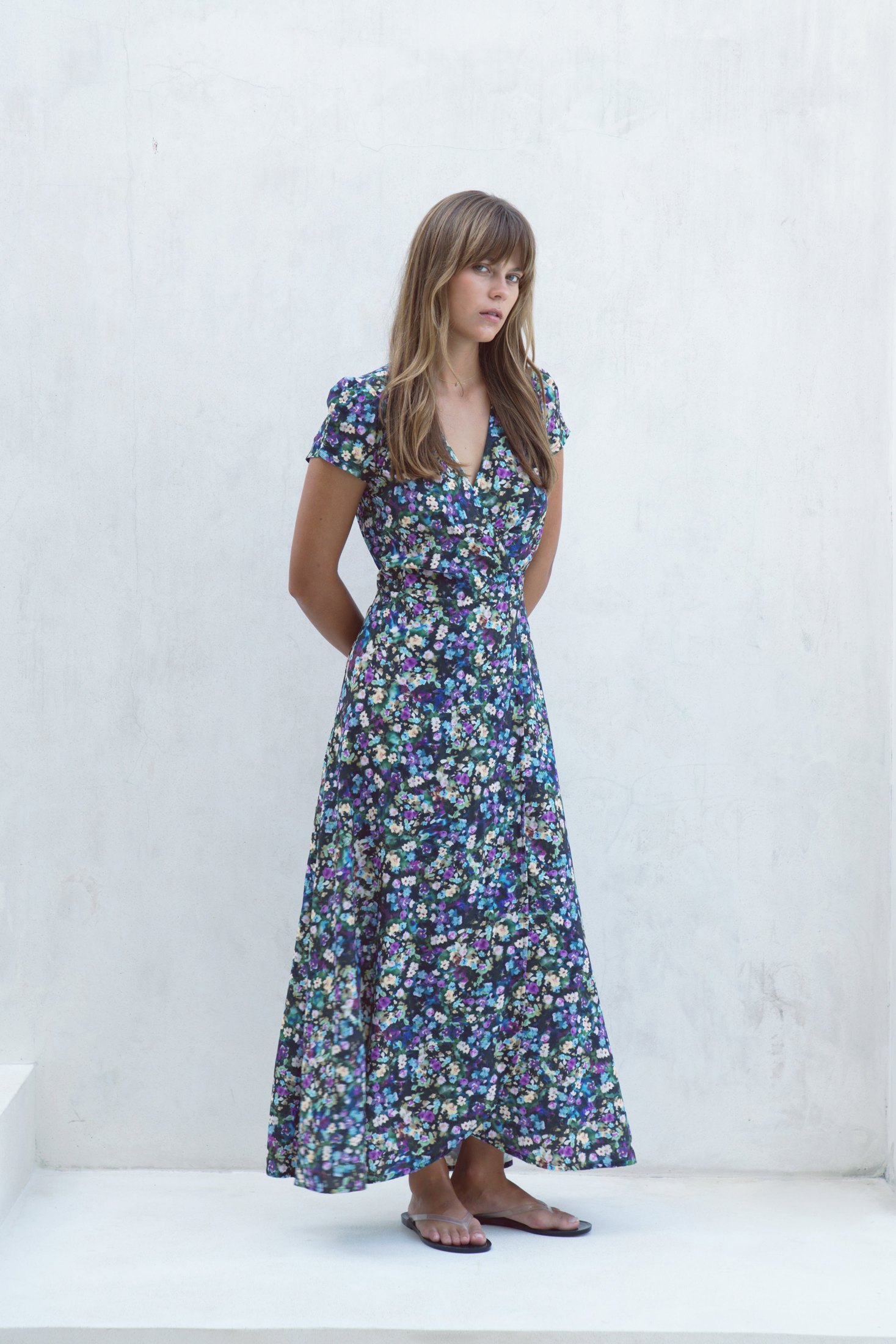 Alexa Maxi Wrap Dress | Viola — thumbnail 4