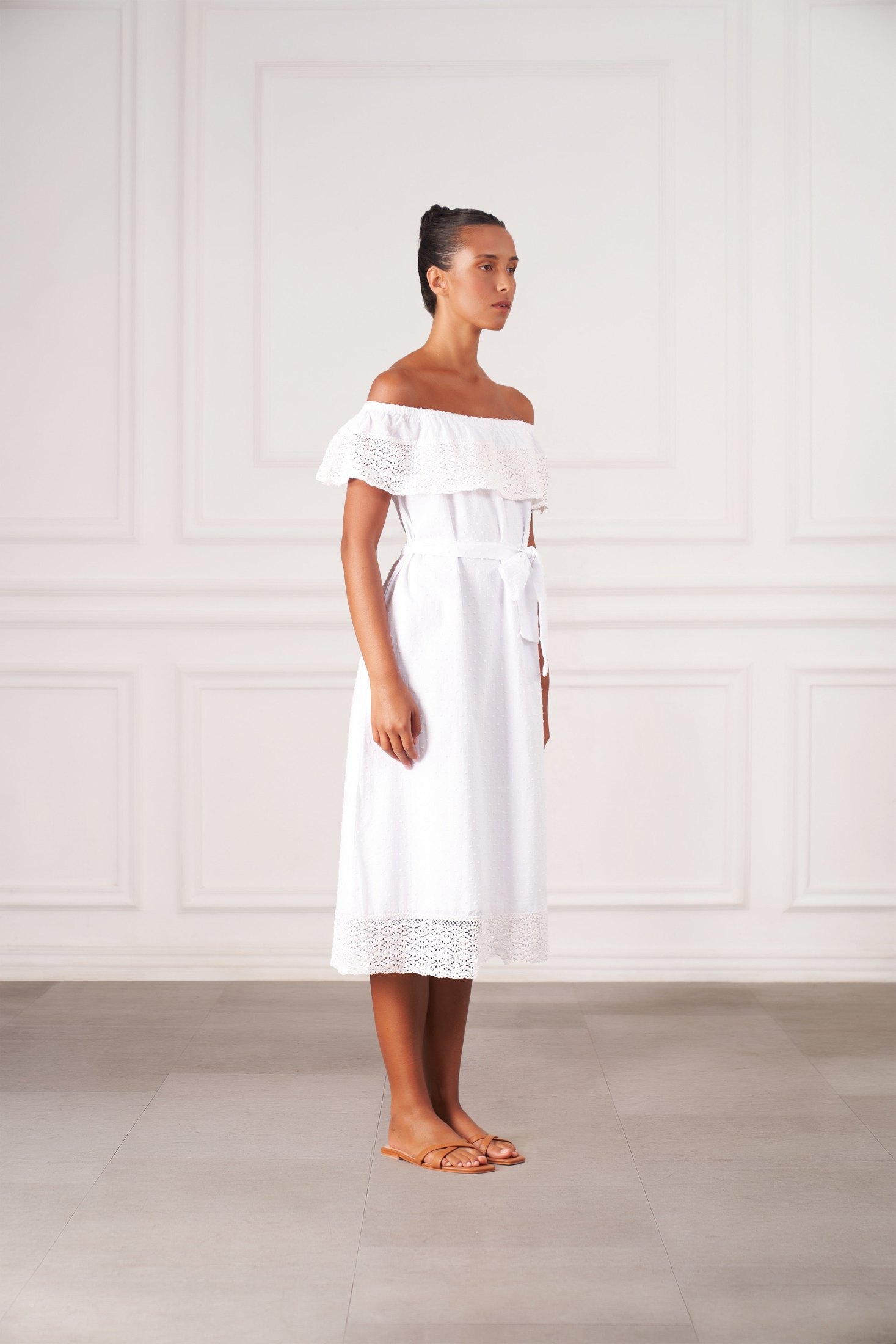 Lily Midi Dress | White — thumbnail 5