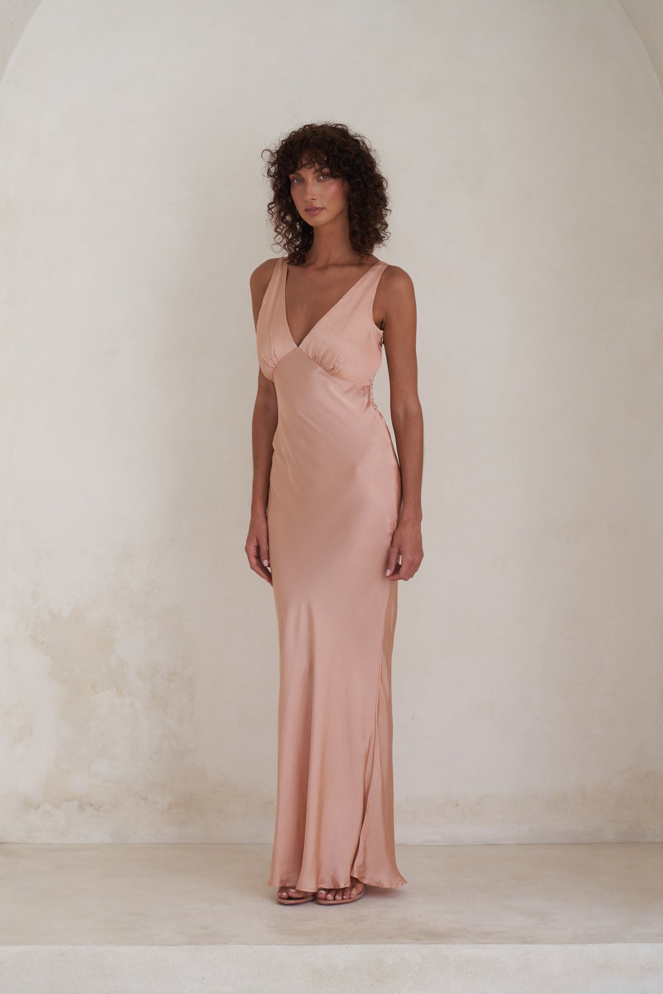 Bessette Maxi Dress | Peach Rose — thumbnail 3