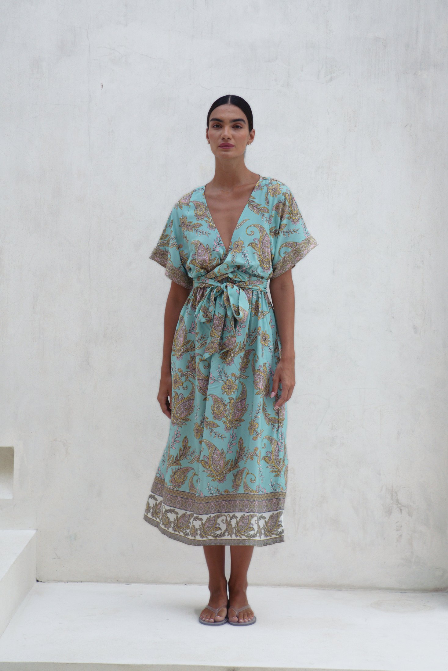 Melody Midi Dress | Amalfi Paisley — thumbnail 8