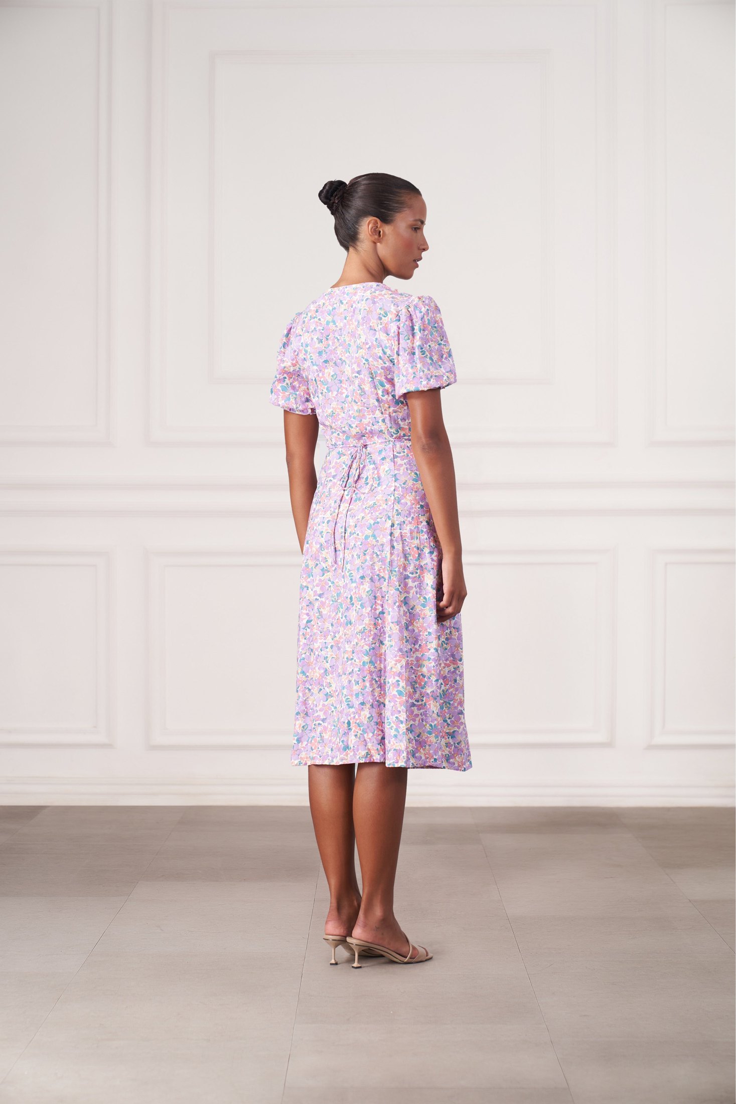 Alice Midi Wrap Dress | Bell Flower — thumbnail 3