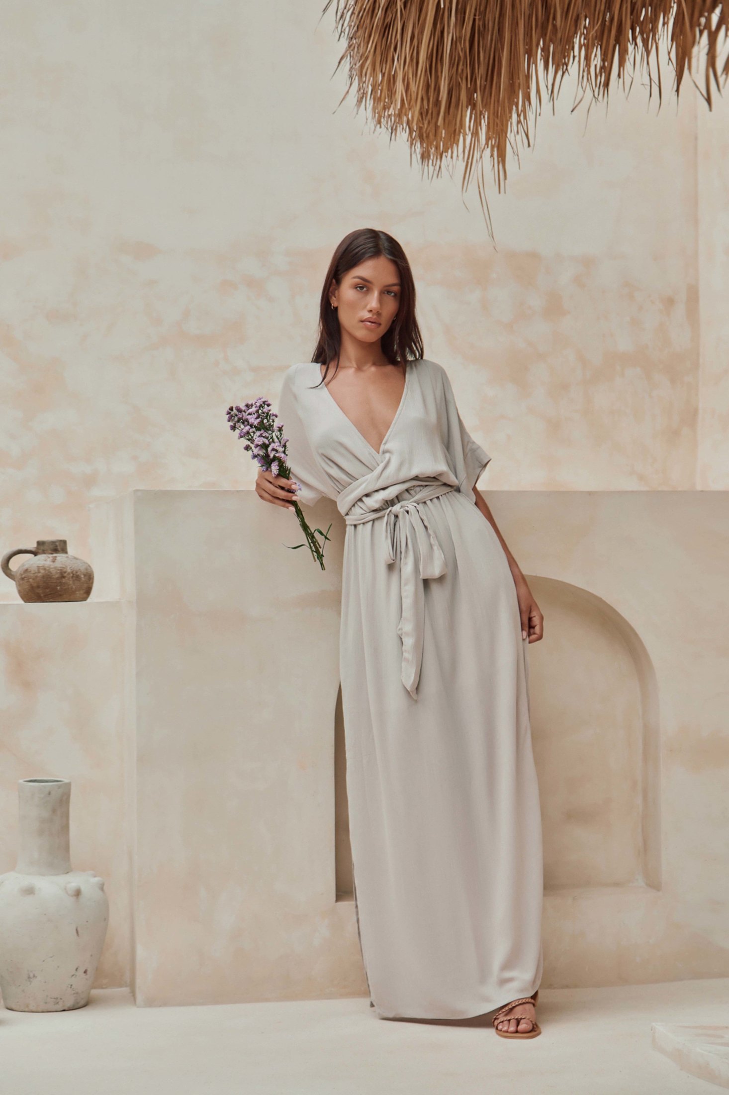 Melody Maxi Dress | Smokey Taupe — thumbnail 3