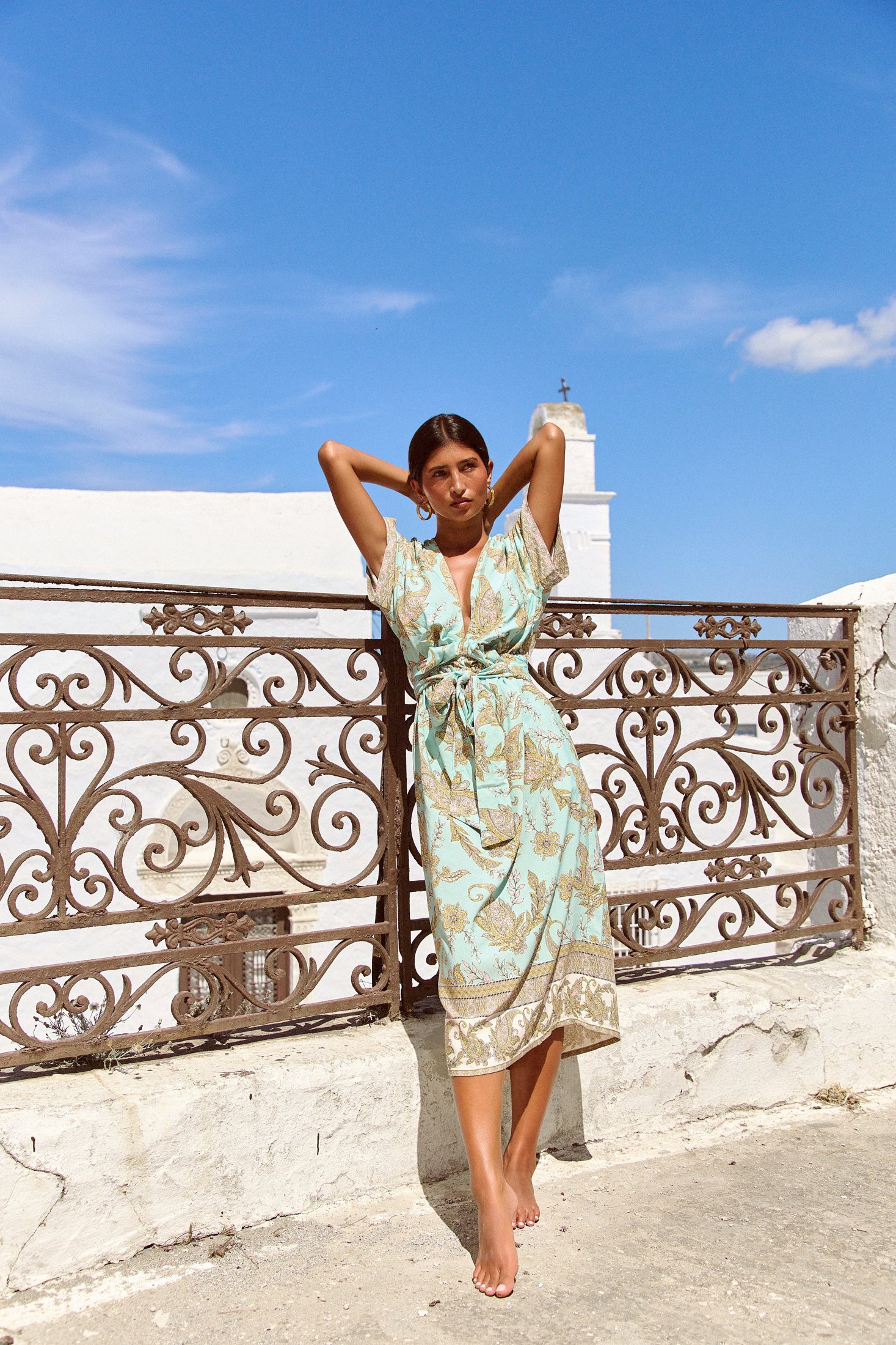 Melody Midi Dress | Amalfi Paisley — thumbnail 6