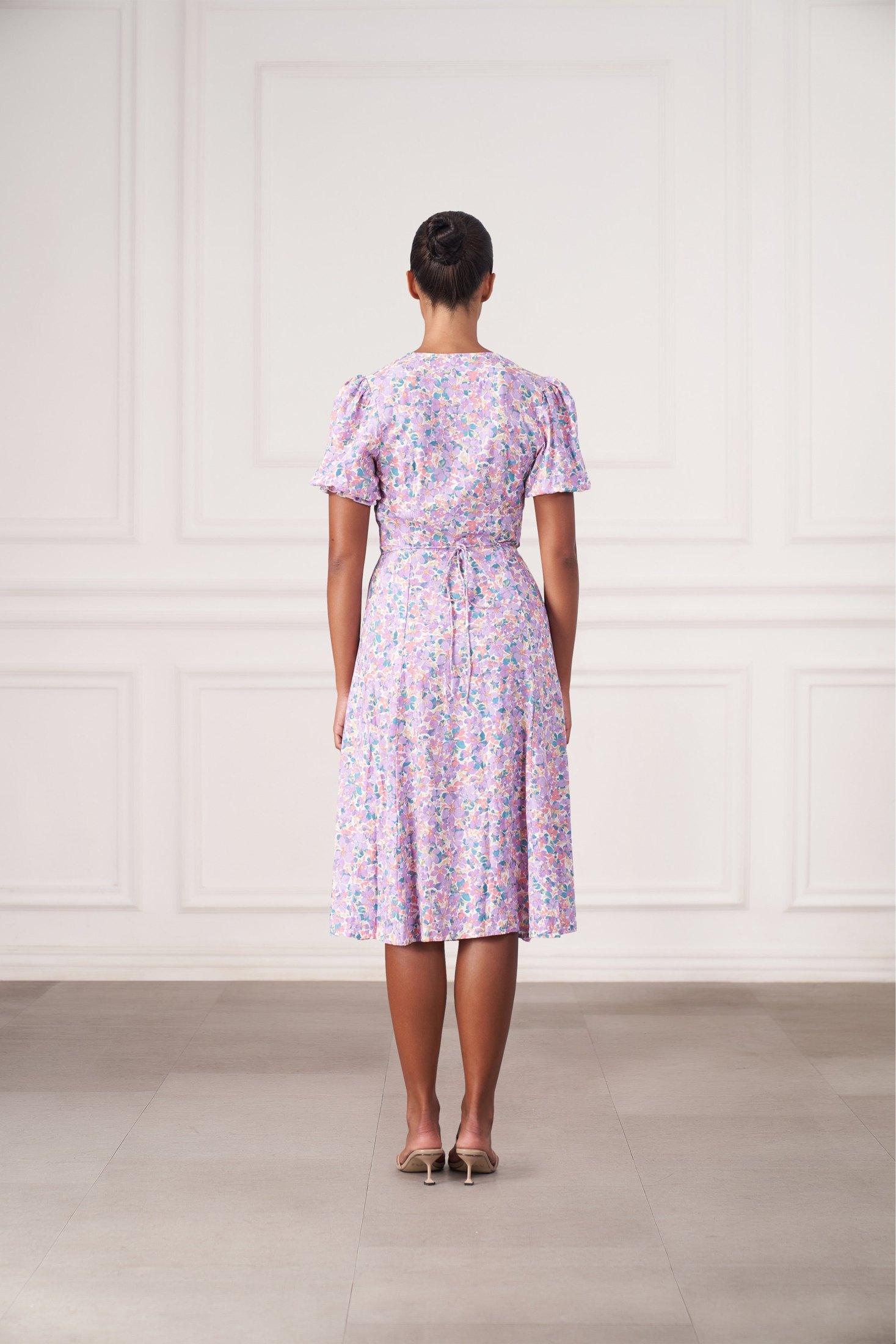 Alice Midi Wrap Dress | Bell Flower — thumbnail 2