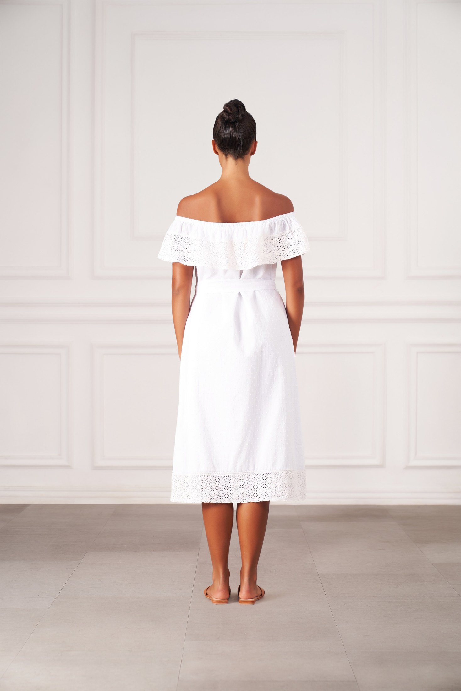 Lily Midi Dress | White — thumbnail 3