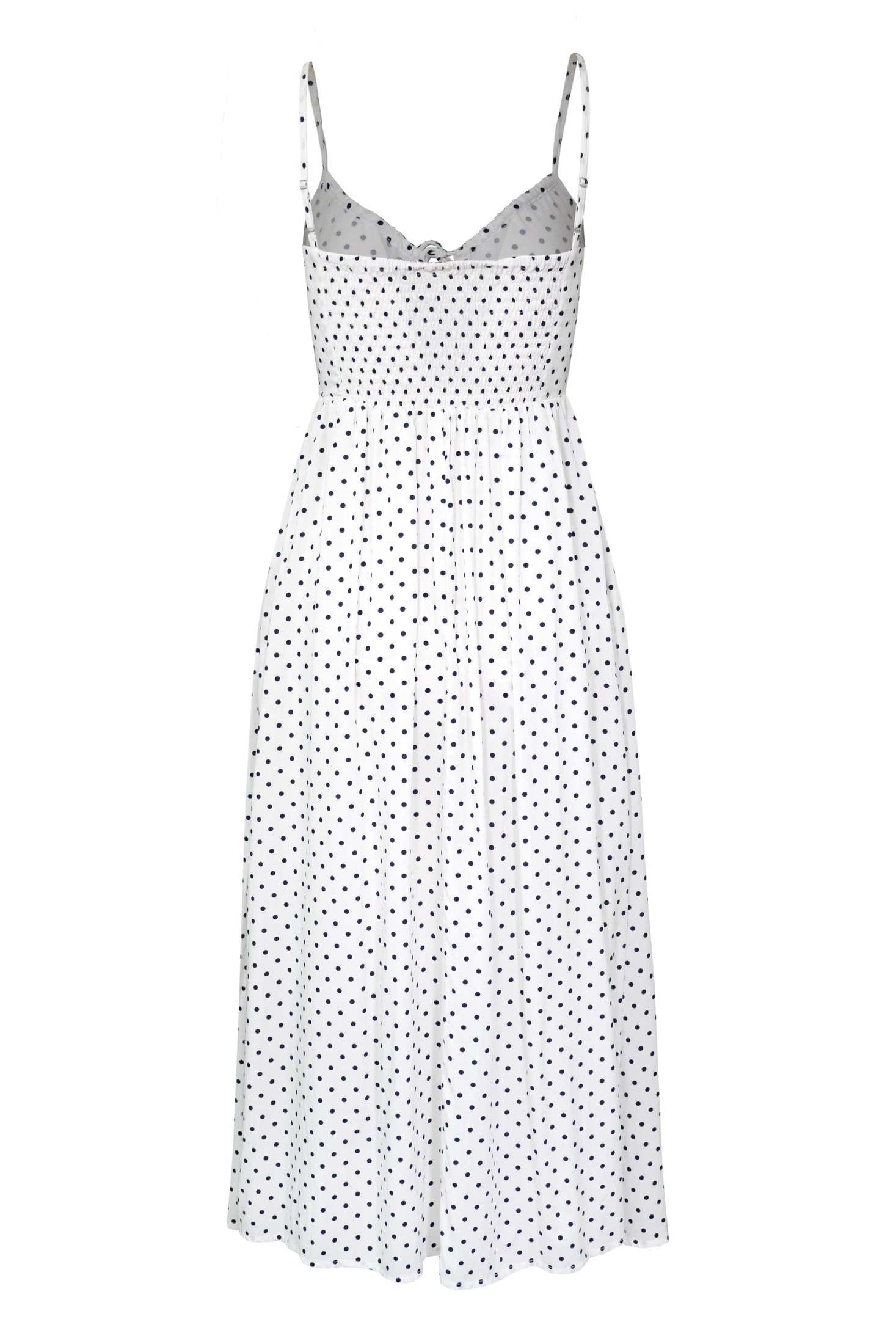 Carolyn Maxi Dress | White Polka Dot — thumbnail 7