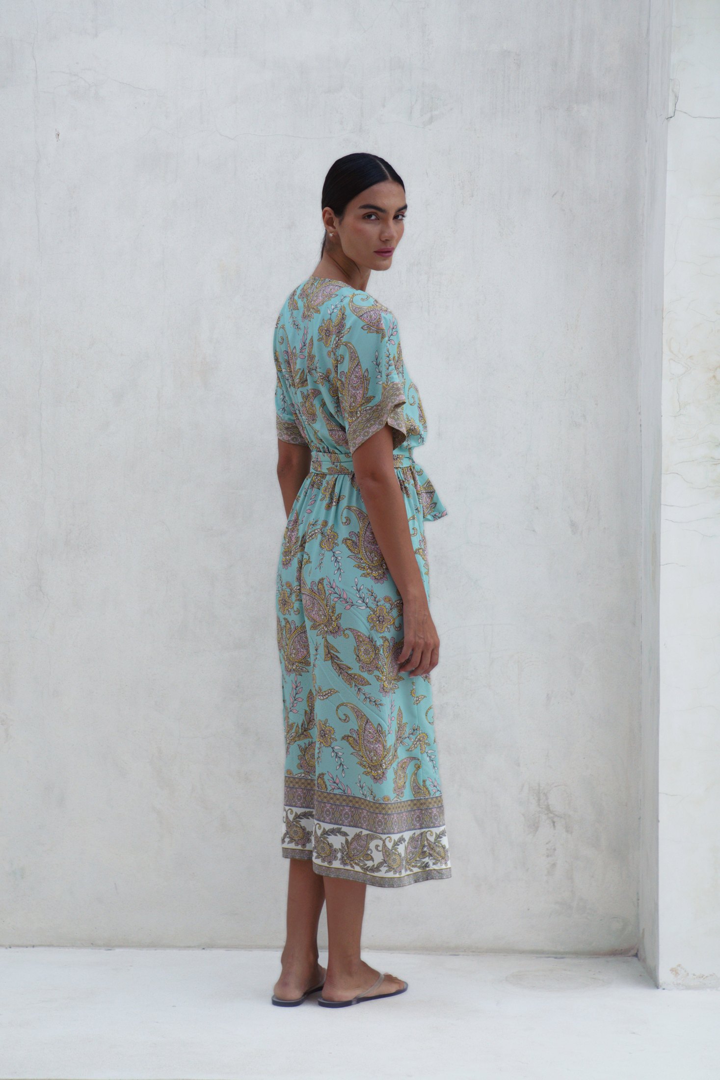 Melody Midi Dress | Amalfi Paisley — thumbnail 11