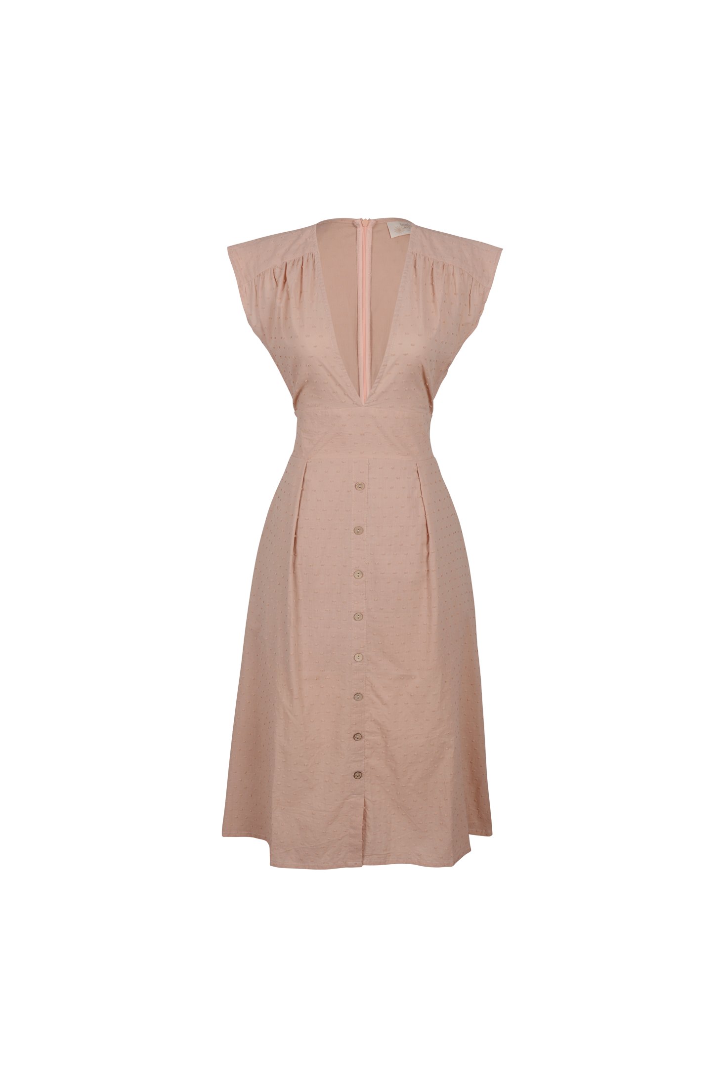 Valentina Midi Dress | Faded Blush — thumbnail 5